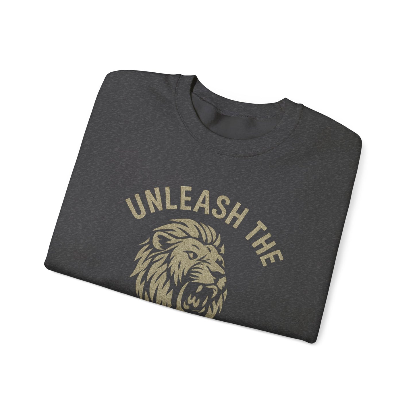 Grit Forge Athletics - Unleash the Beast Motivational Crewneck Sweatshirt