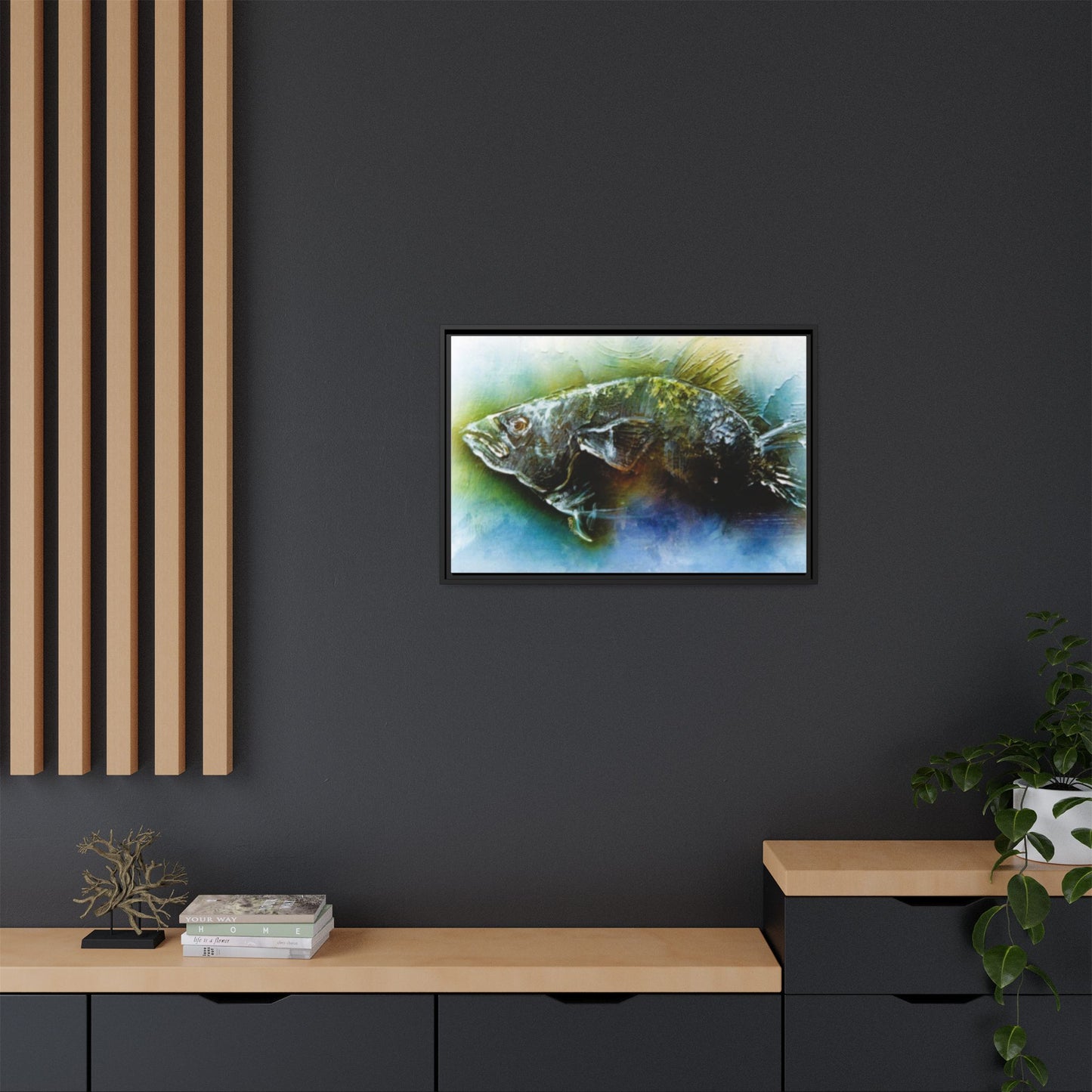 Impressionistic 1960s Unique Fish Painting Print