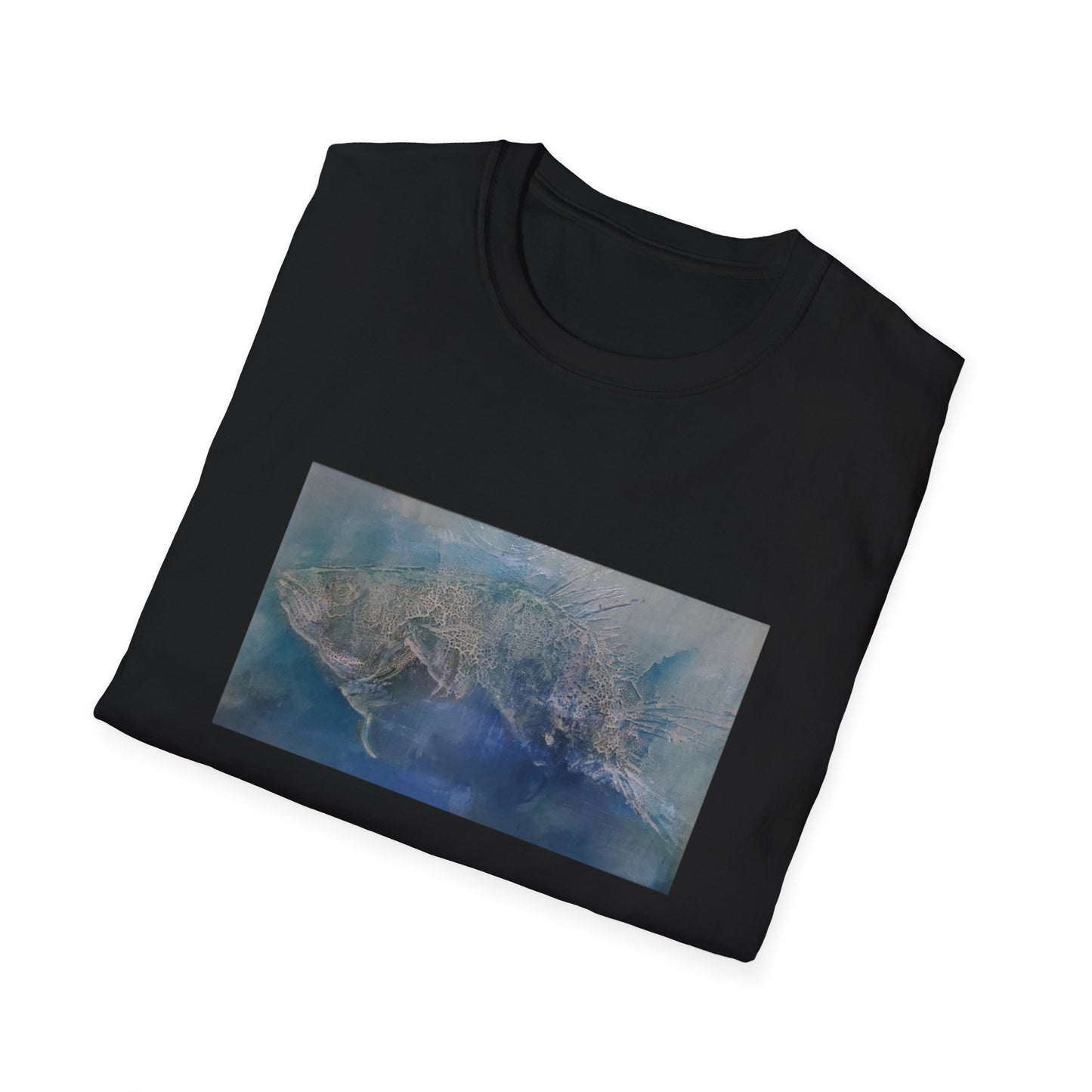 Ocean Impressionistic Fish Authentic Art Tee Shirt - "Nature's Wrath"