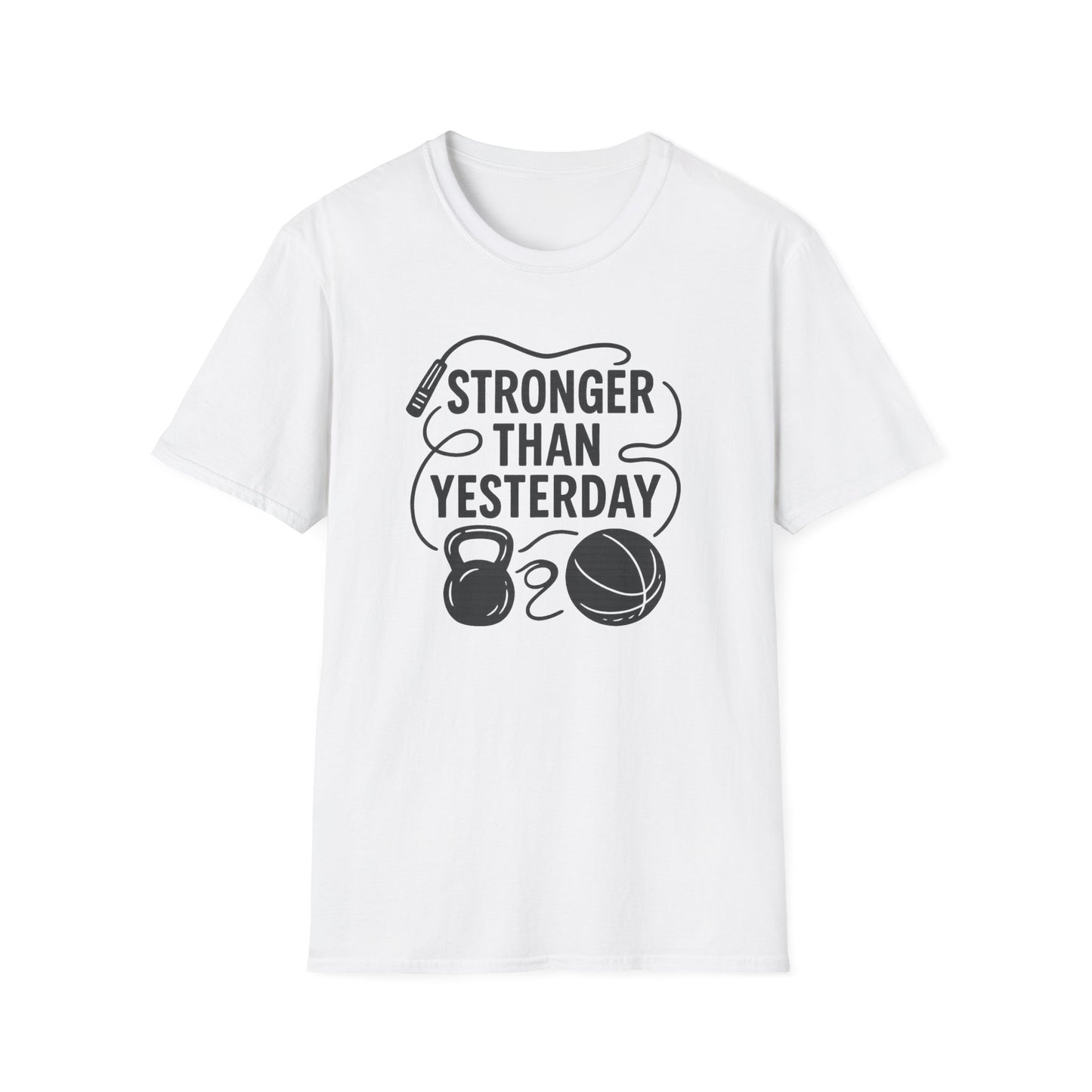 Grit Forge Athletics - "Stronger Than Yesterday" Softstyle Tee-Shirt for Him or Her
