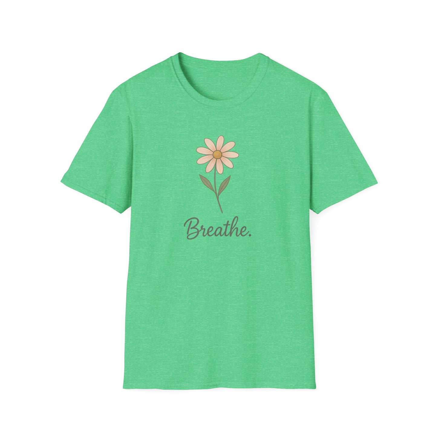 Breathe Floral Relaxed Fit Inspirational Tee-Shirt