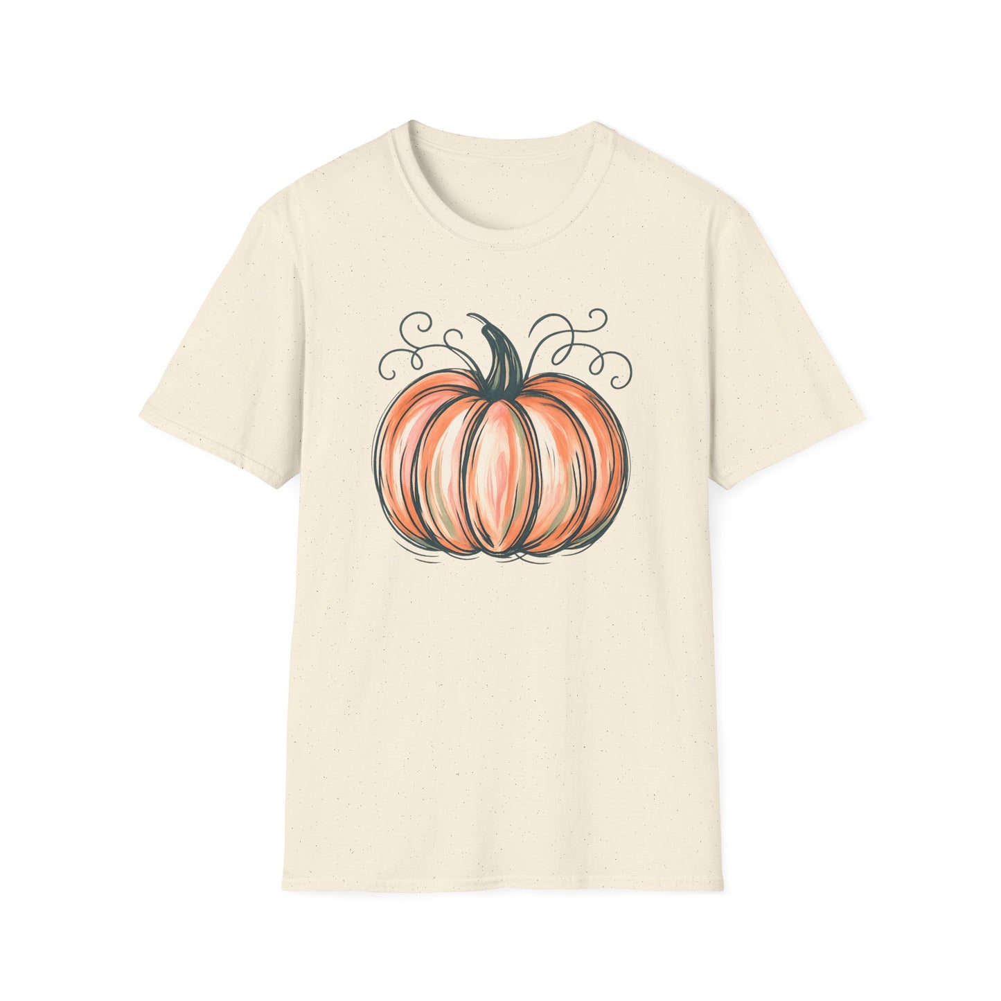 Fall Pumpkin Graphic Halloween Casual Tee-Shirt