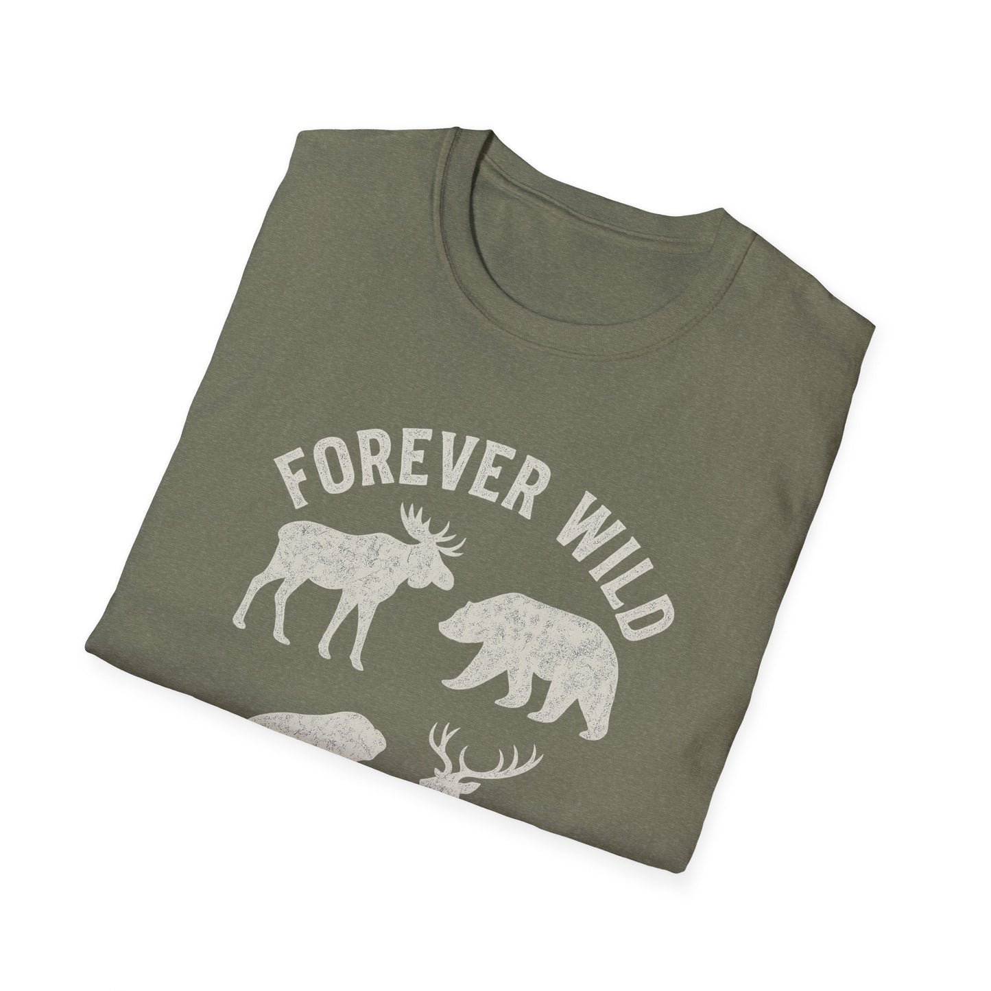 Adirondack Wildlife Softstyle Tee-Shirt - "Forever Wild"
