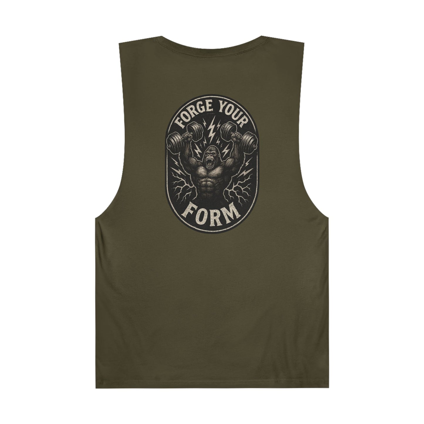 Grit Forge Athletics Tank - "Forge Your Form" Motivational Fitness Tank Top