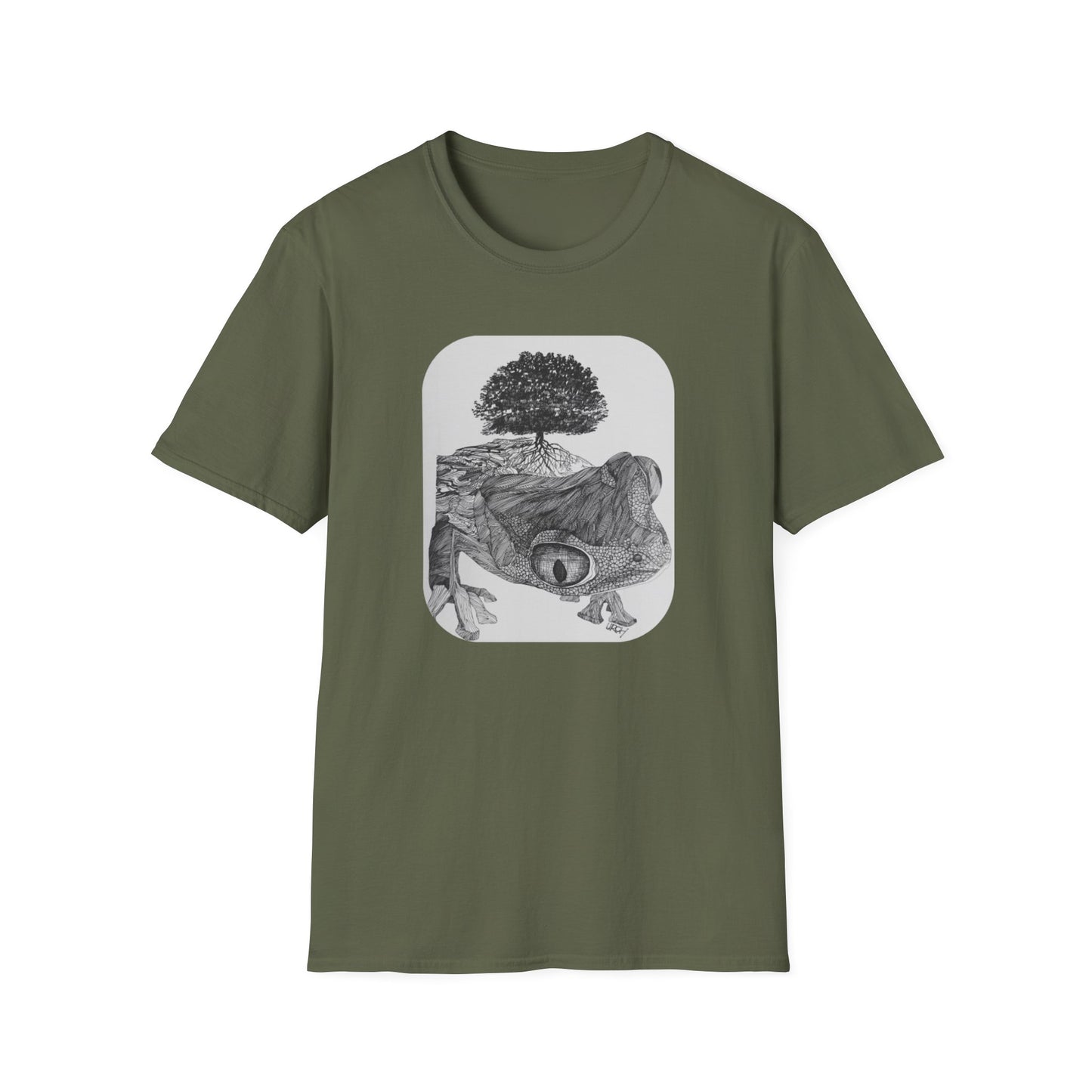Abundant Life 1960s Frog Creative Graphic Tee - "Gaia's Shepherd"