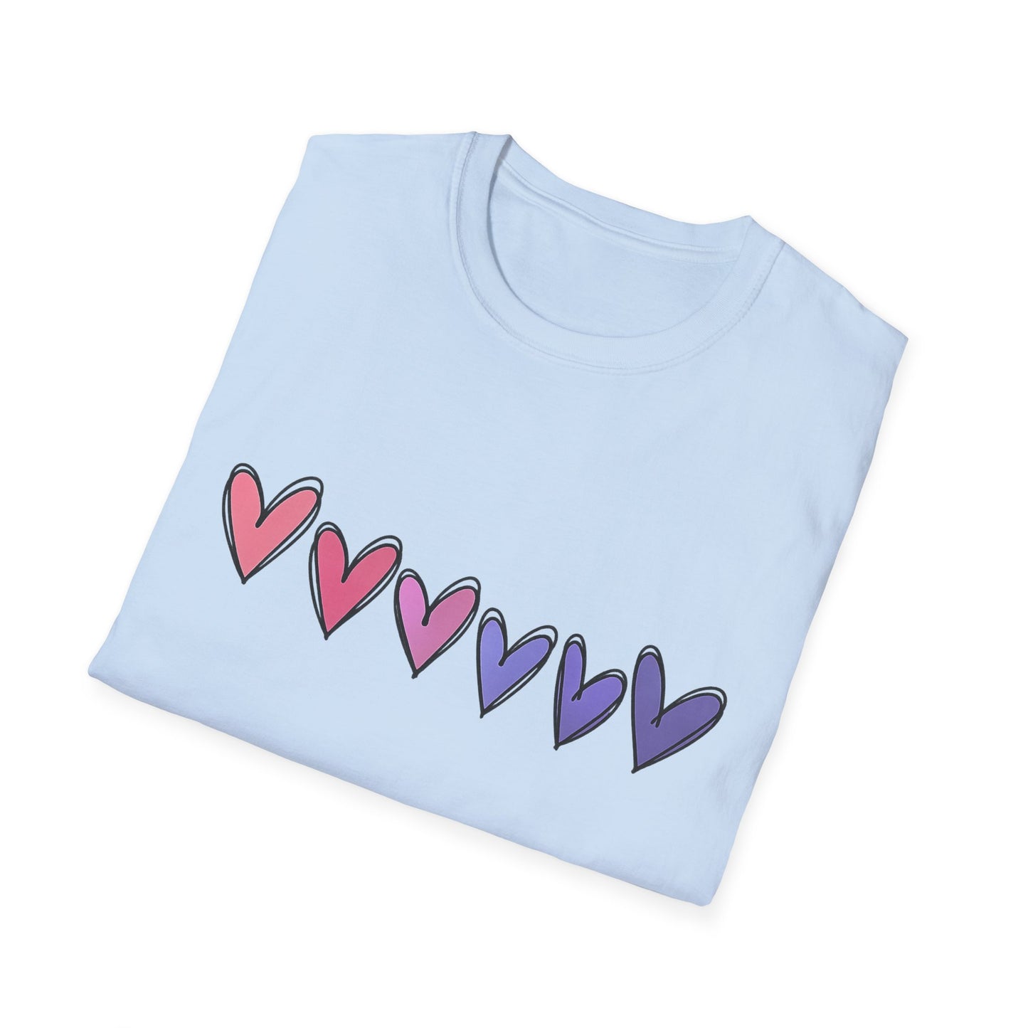 Cute Hearts Graphic Women's Softstyle Tee-Shirt