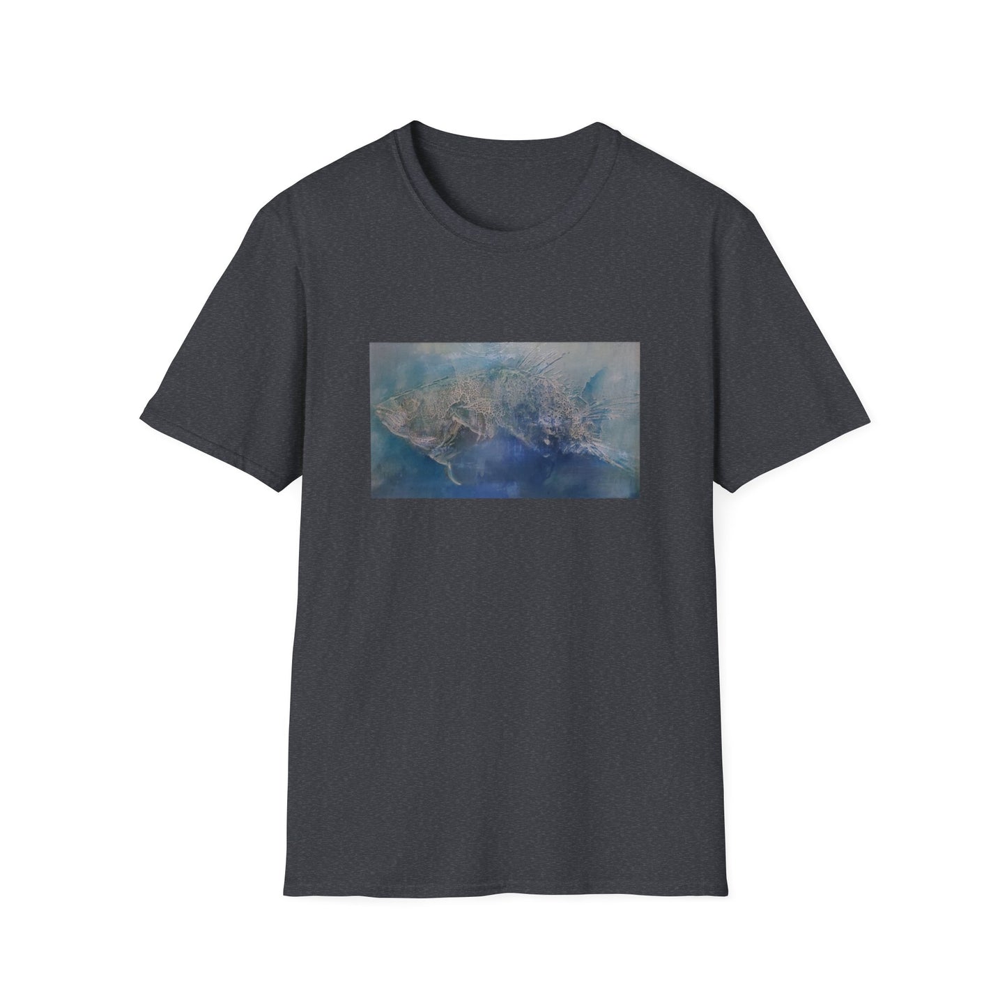 Ocean Impressionistic Fish Authentic Art Tee Shirt - "Nature's Wrath"
