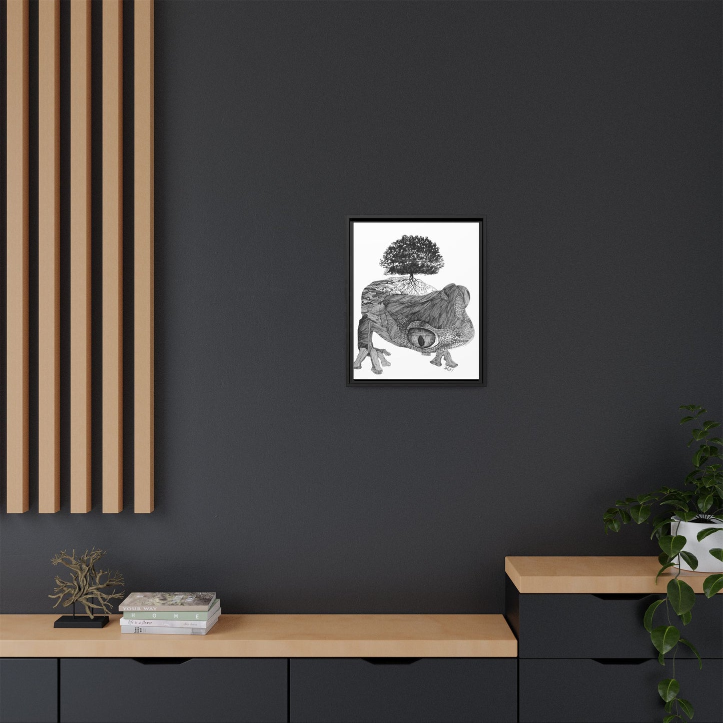 Original 1960s Pen & Ink Print - "Gaia's Shepherd"