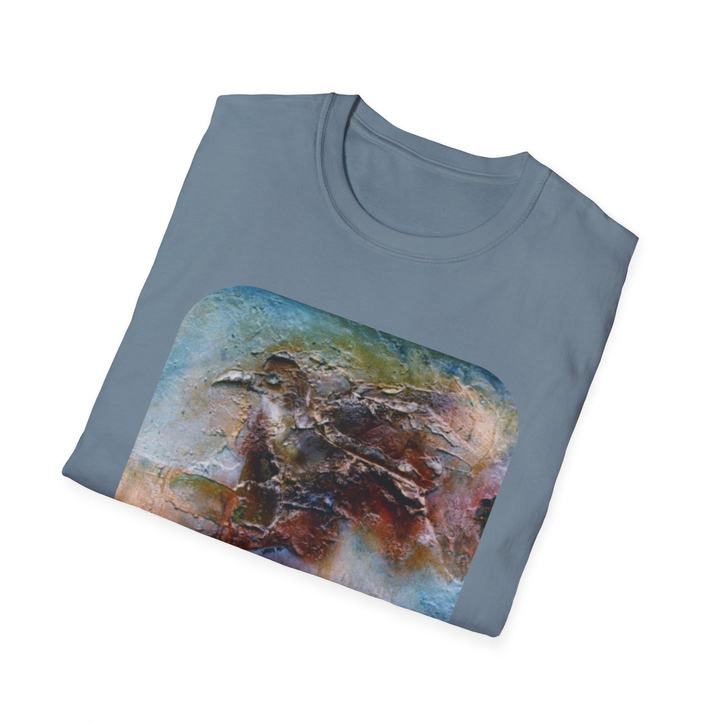 Nature-Inspired Authentic 1960s Painting Print Tee - "Dark Omen"