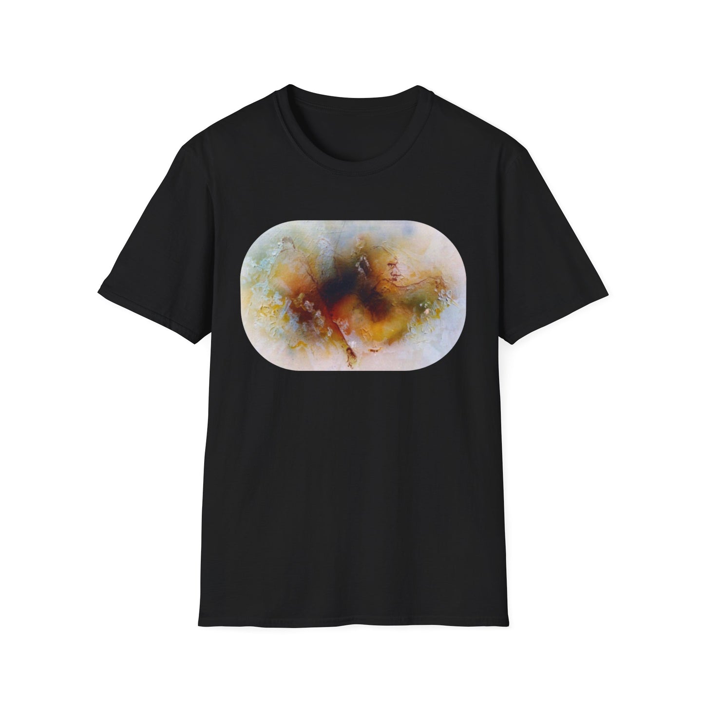 Vibrant Abstract 1960s Painting Print Tee - "Fall of Olympus"
