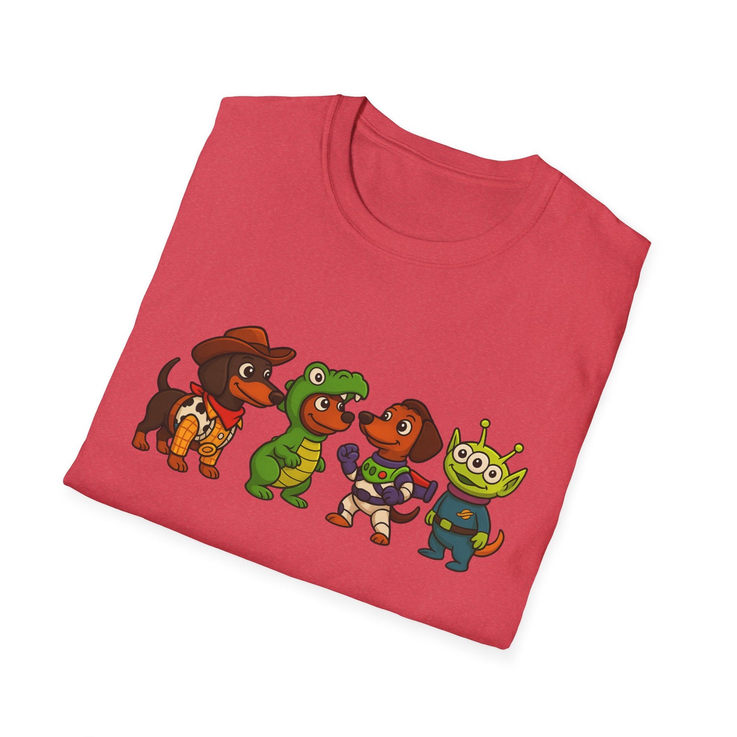 Cute Dachshund Halloween Cartoon Ensemble Tee Shirt