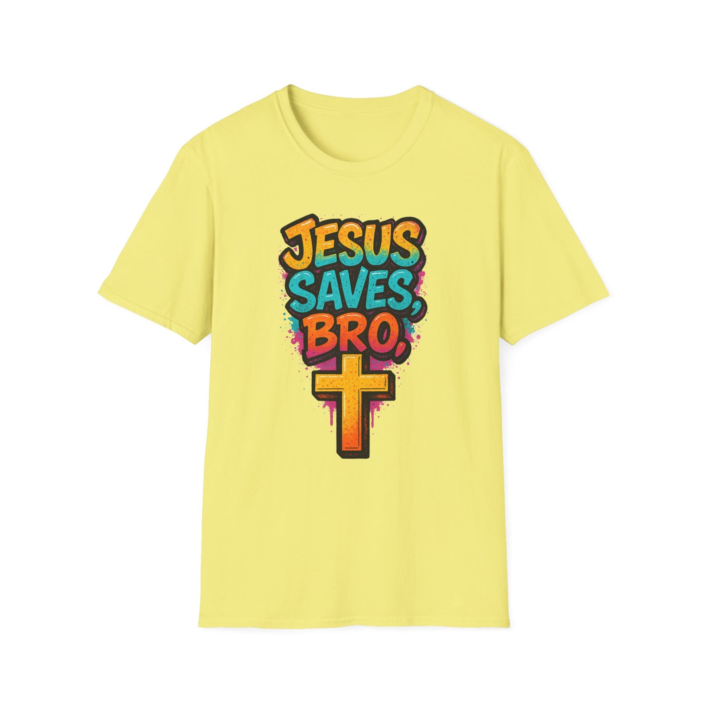 Jesus Saves, Bro Graphic Softstyle Tee-Shirt