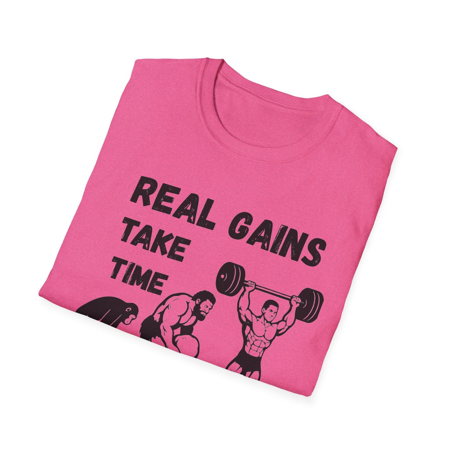 Grit Forge Athletics - "Real Gains Take Time" Motivational Tee