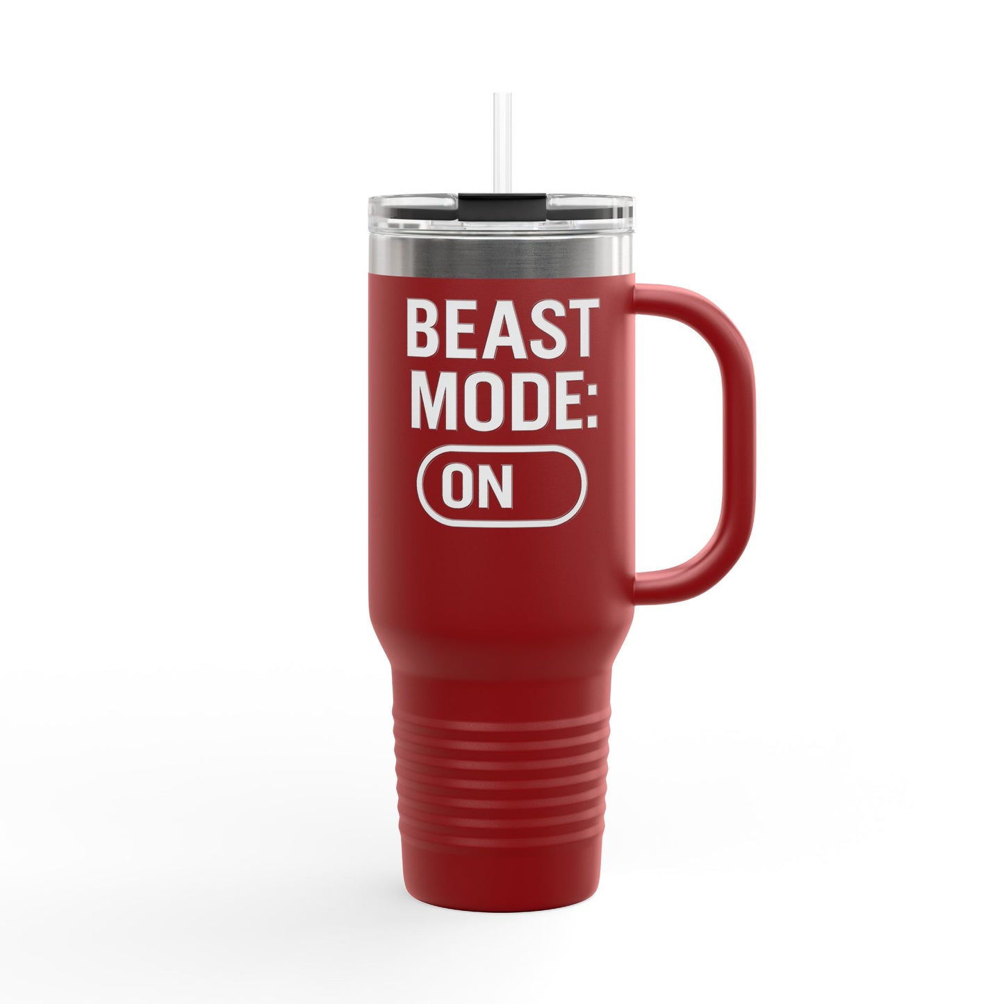 Grit Forge Athletics - Beast Mode Insulated Travel Mug | 40oz Motivational Cup for Gym Lovers, Coffee, Fitness, Sports, Adventure, Gifts