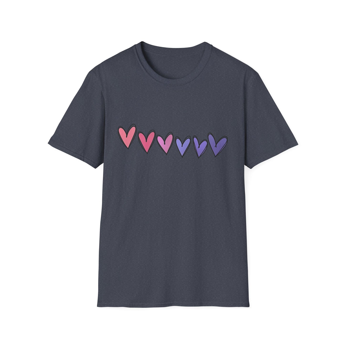 Cute Hearts Graphic Women's Softstyle Tee-Shirt