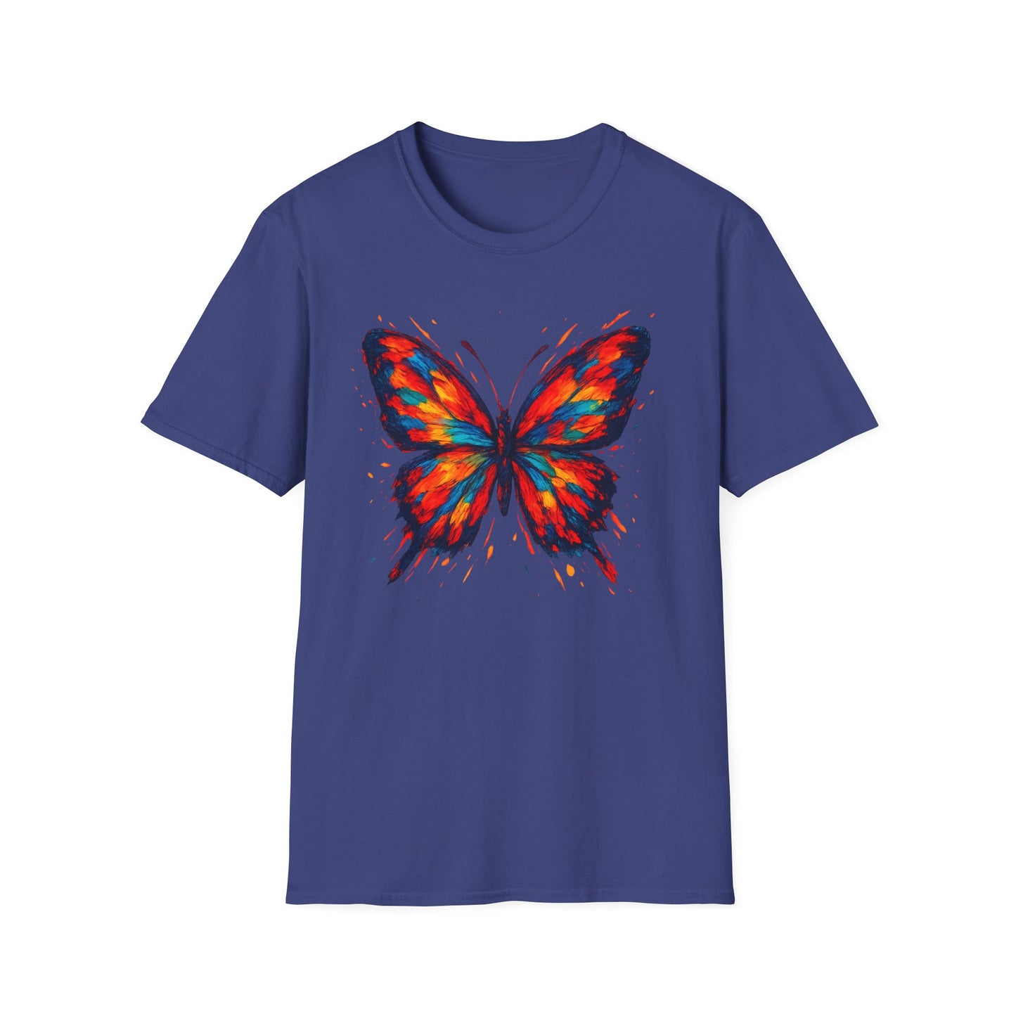Colorful, Striking Butterfly Graphic Tee-Shirt