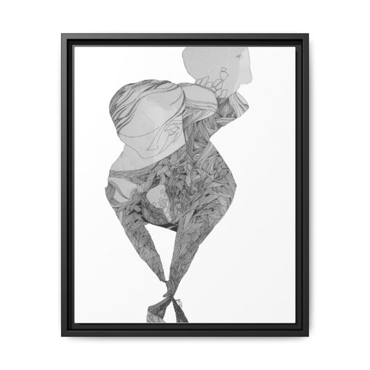 Abstract 1960s Original Art Wall Decor, Modern Home Art, Gift for Newlyweds, Minimalist Artwork for Living Room - "Binary"