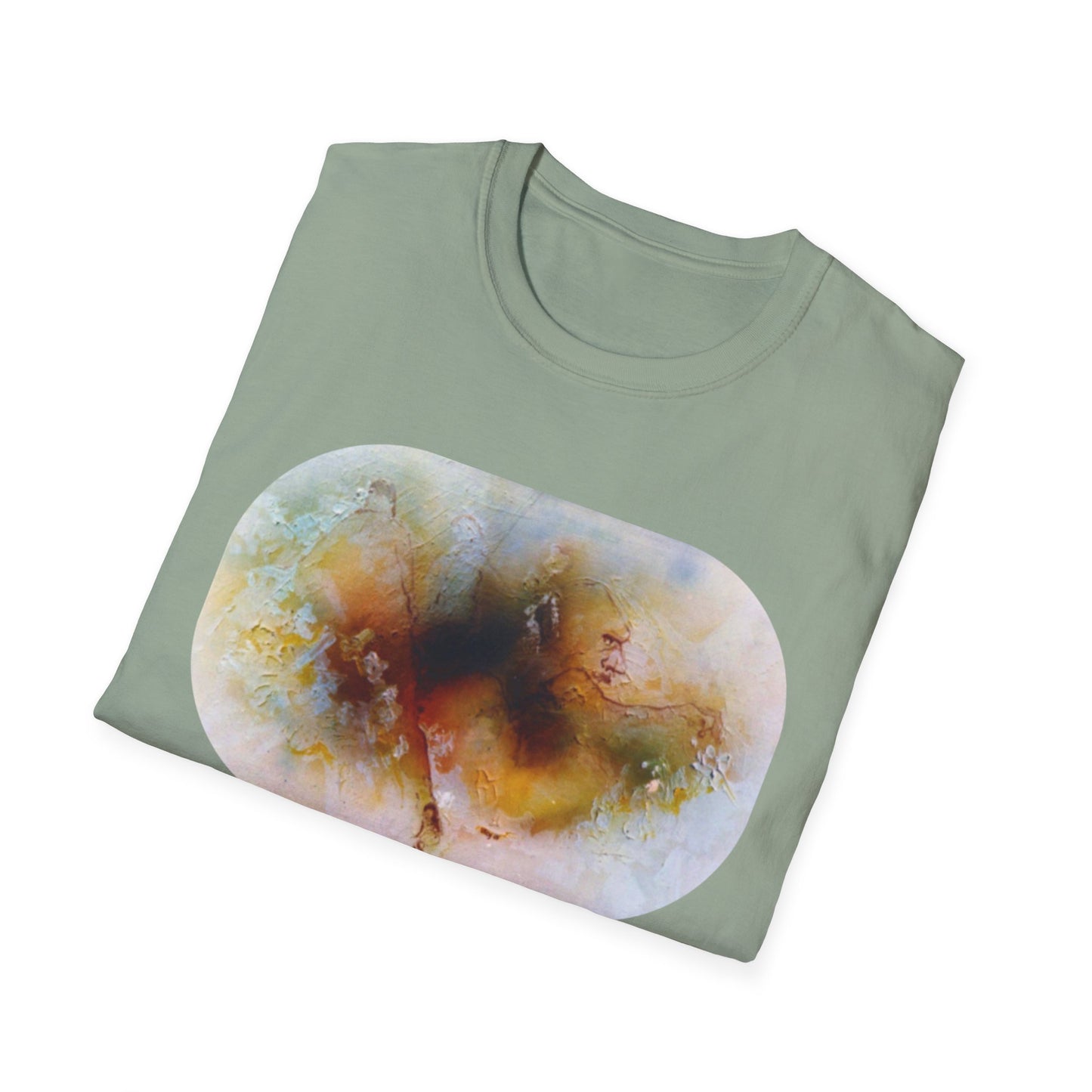 Vibrant Abstract 1960s Painting Print Tee - "Fall of Olympus"