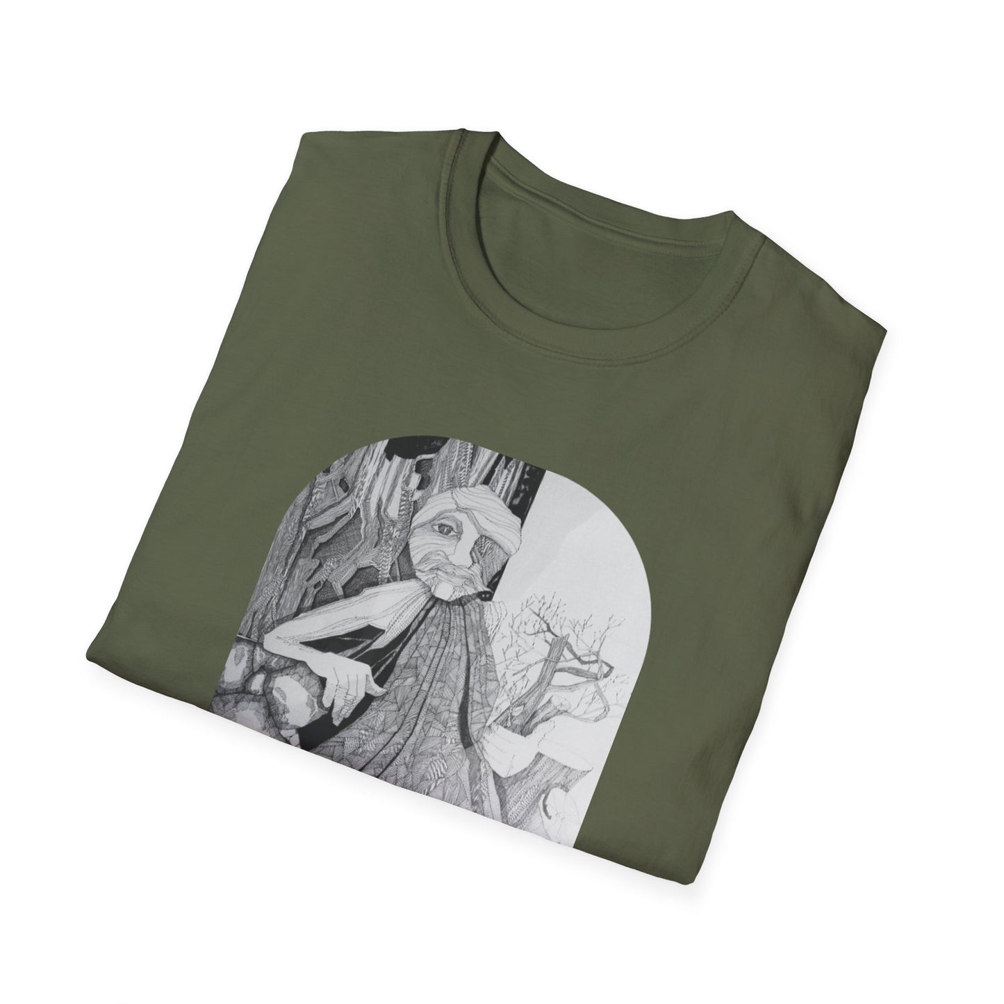 One with the Woods 1960s Pen & Ink Authentic Artwork - "Entmoot"