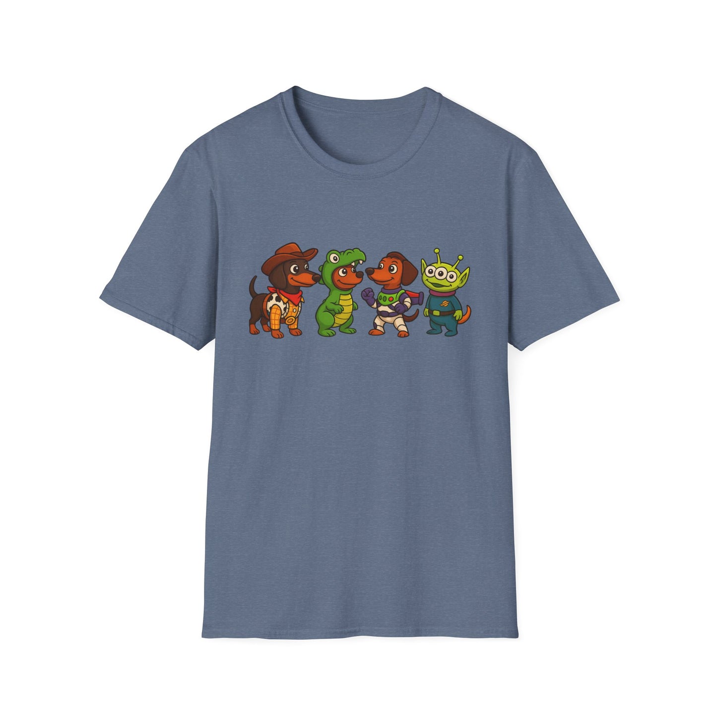 Cute Dachshund Halloween Cartoon Ensemble Tee Shirt