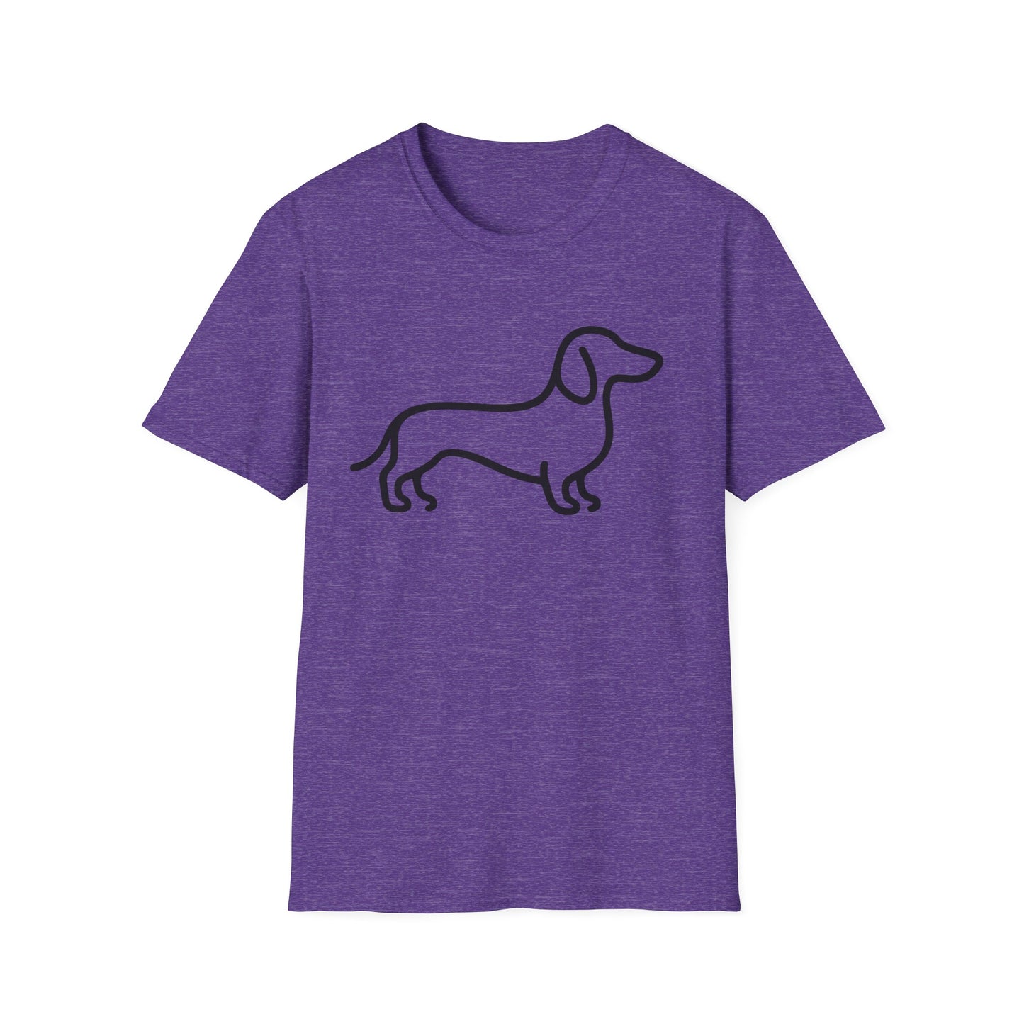 Dachshund Outline Softstyle T-Shirt for Dog Lovers
