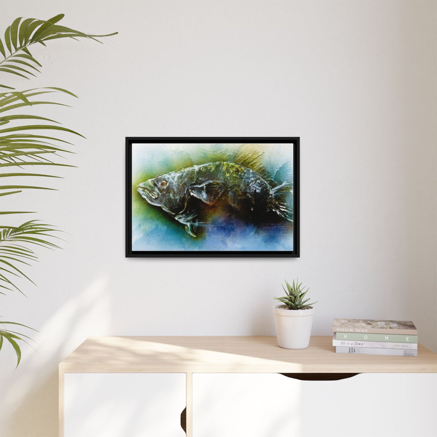 Impressionistic 1960s Unique Fish Painting Print