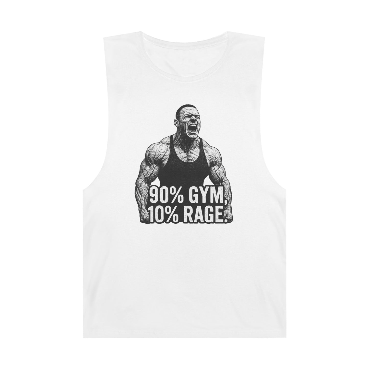 Grit Forge Athletics - "90% Gym, 10% Rage" Men's Bodybuilding Tank Top