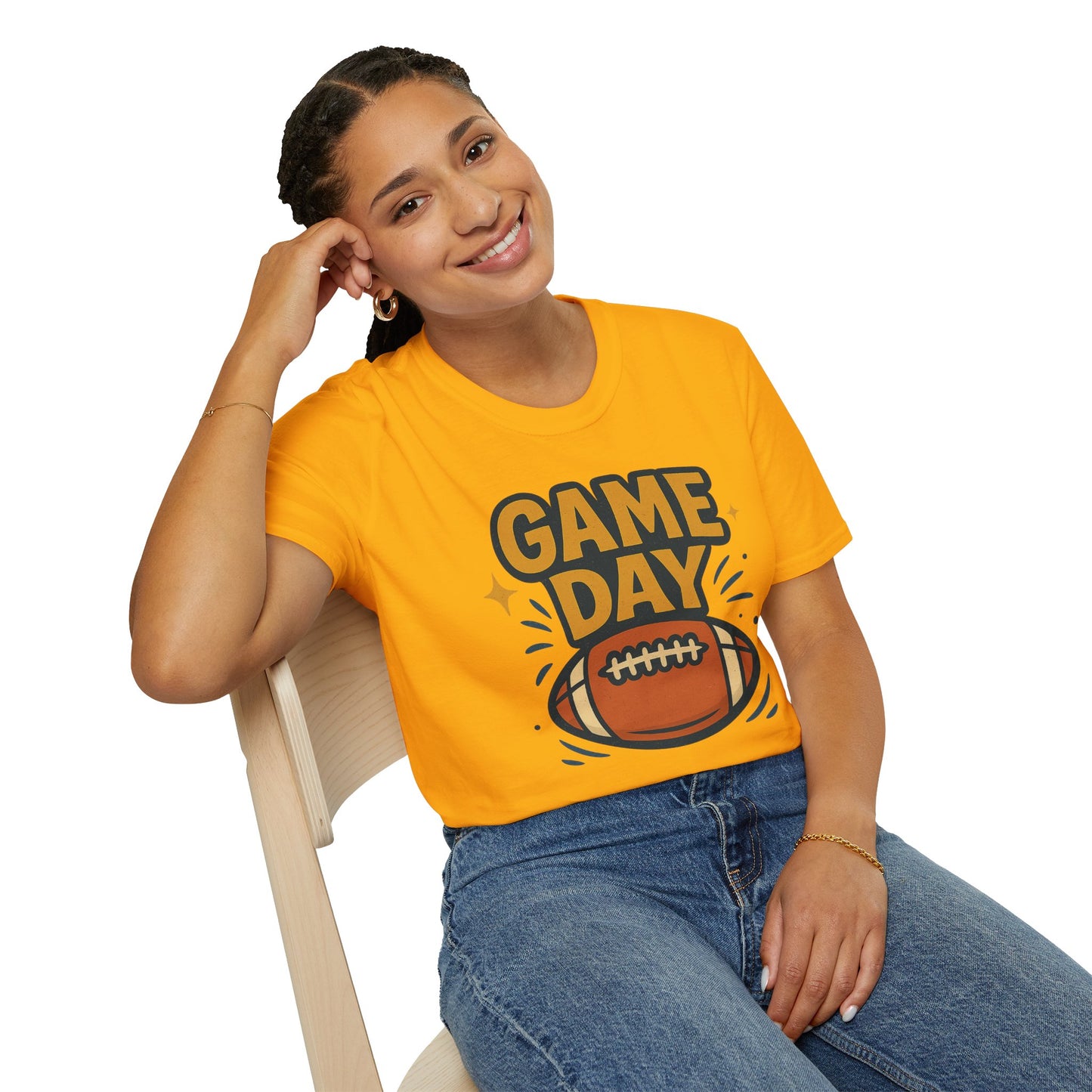 Football Game Day Softstyle T-Shirt for Him or Her