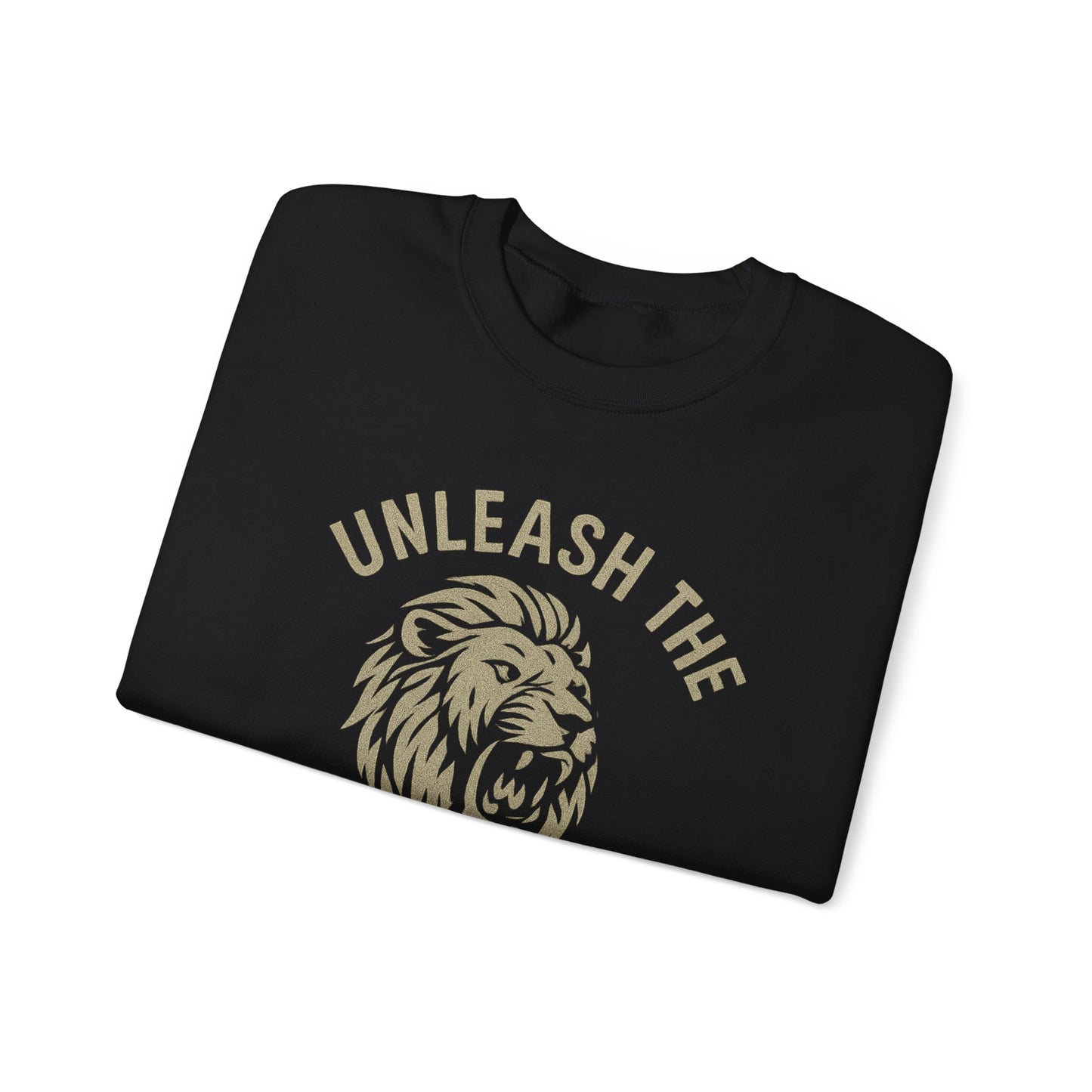 Grit Forge Athletics - Unleash the Beast Motivational Crewneck Sweatshirt