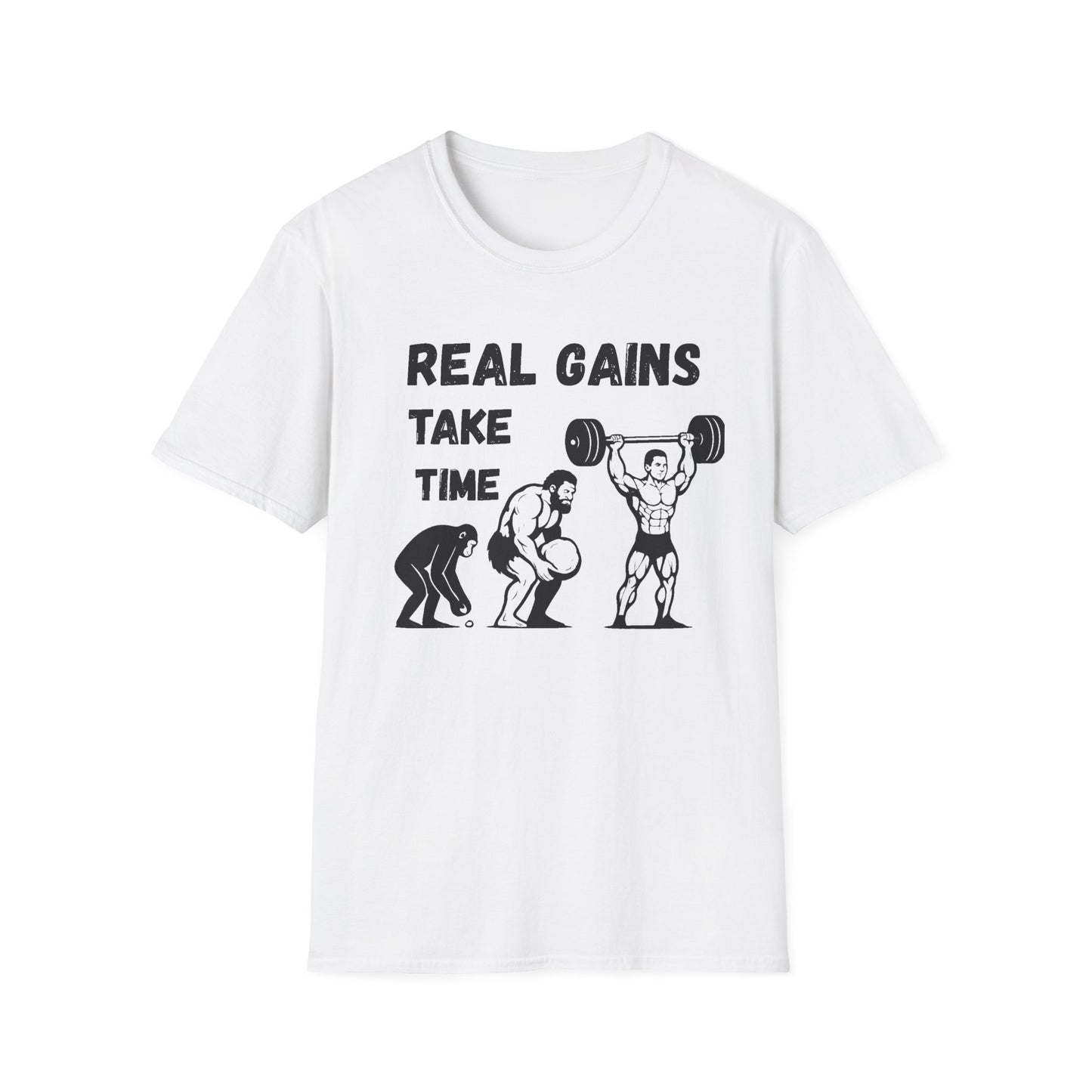 Grit Forge Athletics - "Real Gains Take Time" Motivational Tee