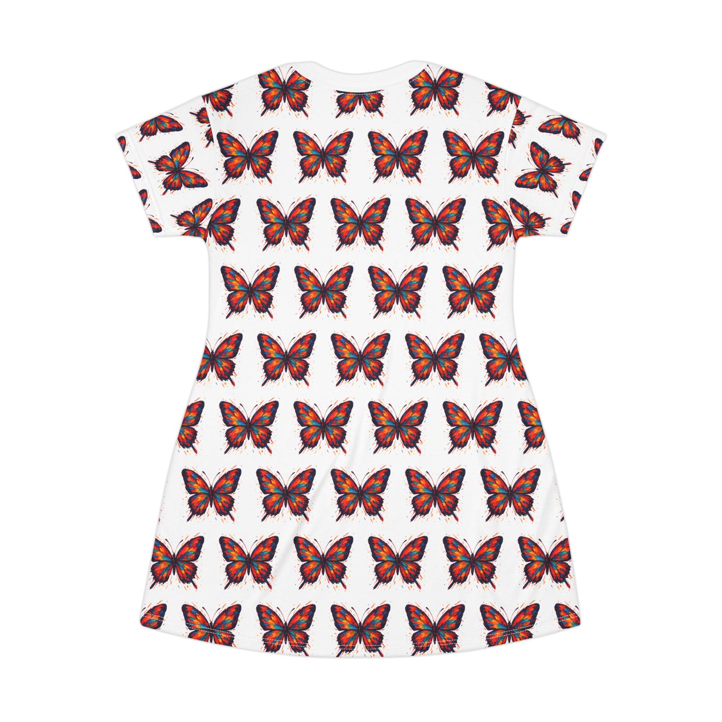 Stunning Colorful Butterfly Bedtime Tee Shirt Dress