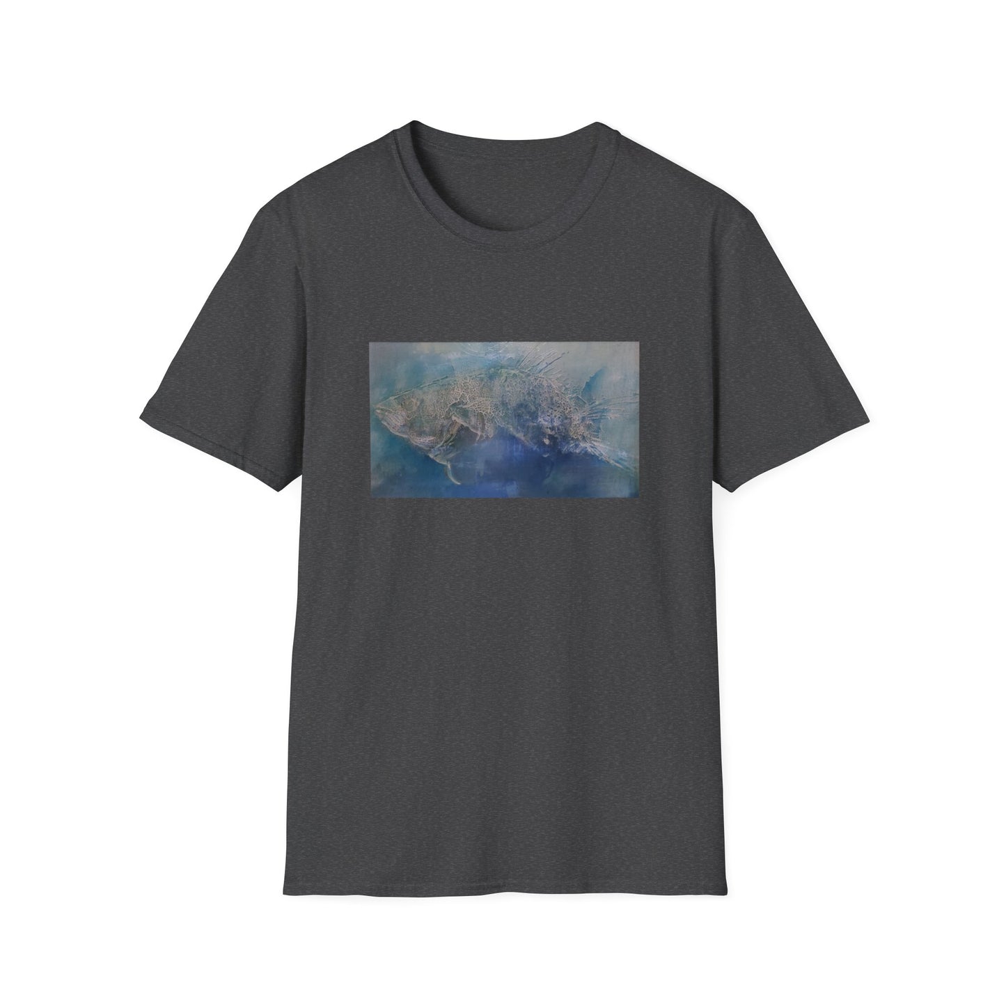 Ocean Impressionistic Fish Authentic Art Tee Shirt - "Nature's Wrath"
