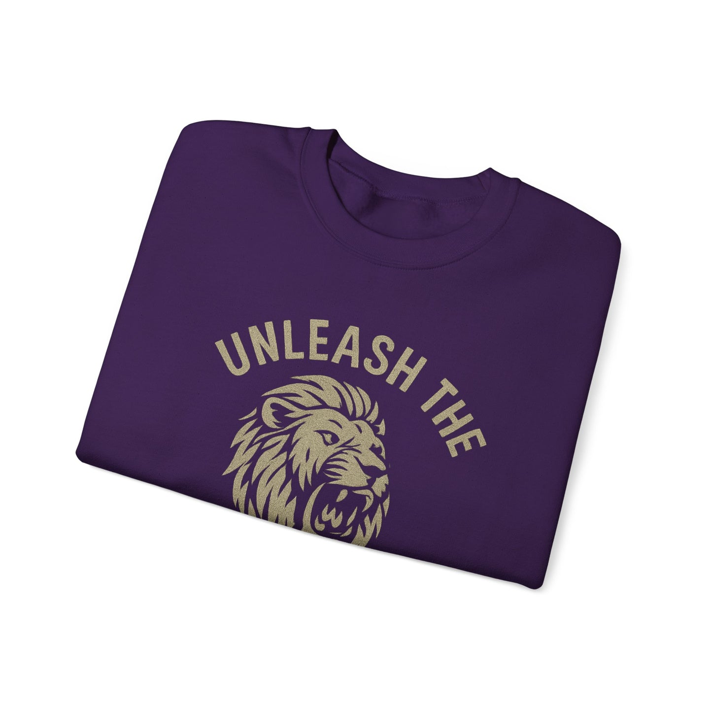 Grit Forge Athletics - Unleash the Beast Motivational Crewneck Sweatshirt