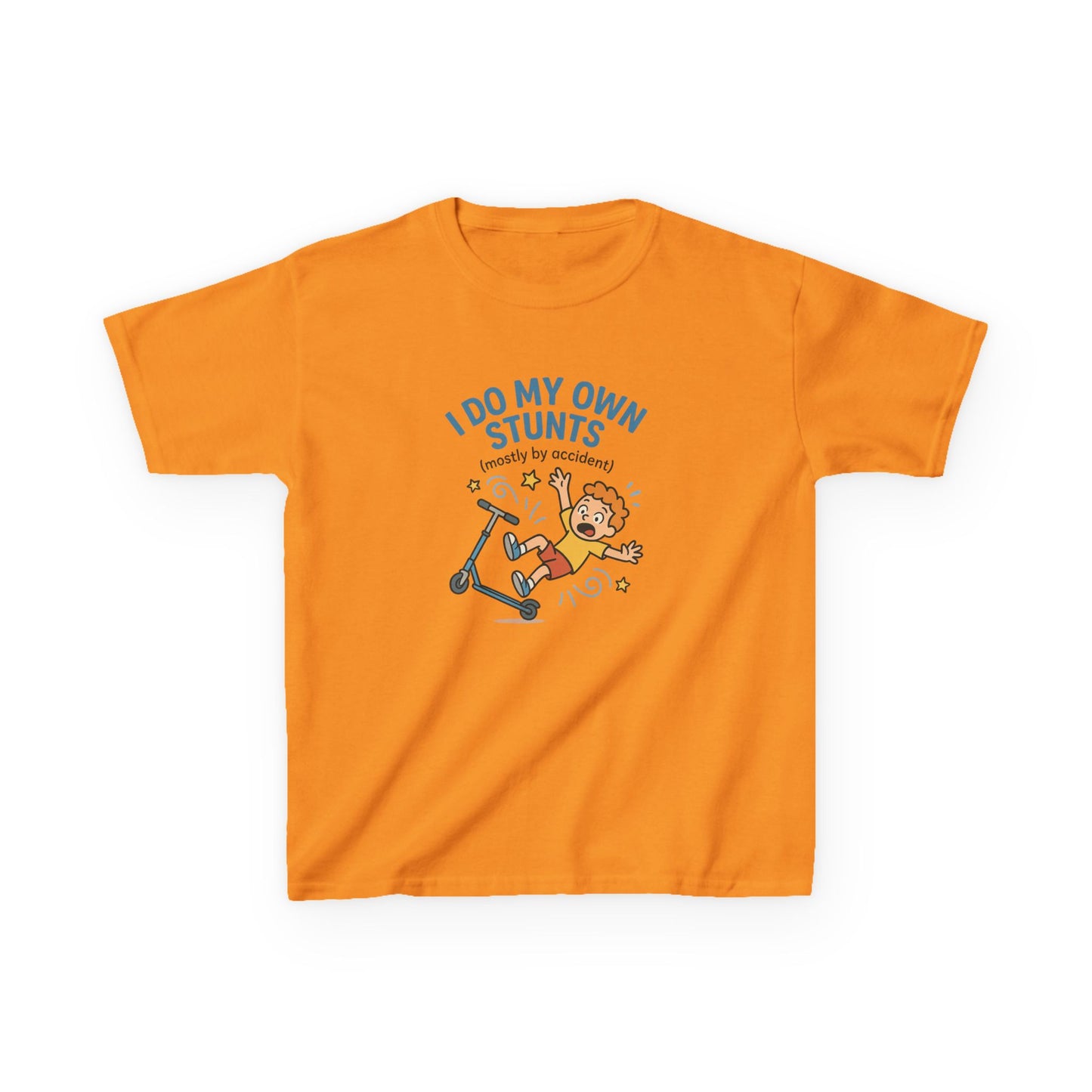 KIDS' "I Do My Own Stunts" Whimsical T-Shirt for Boys