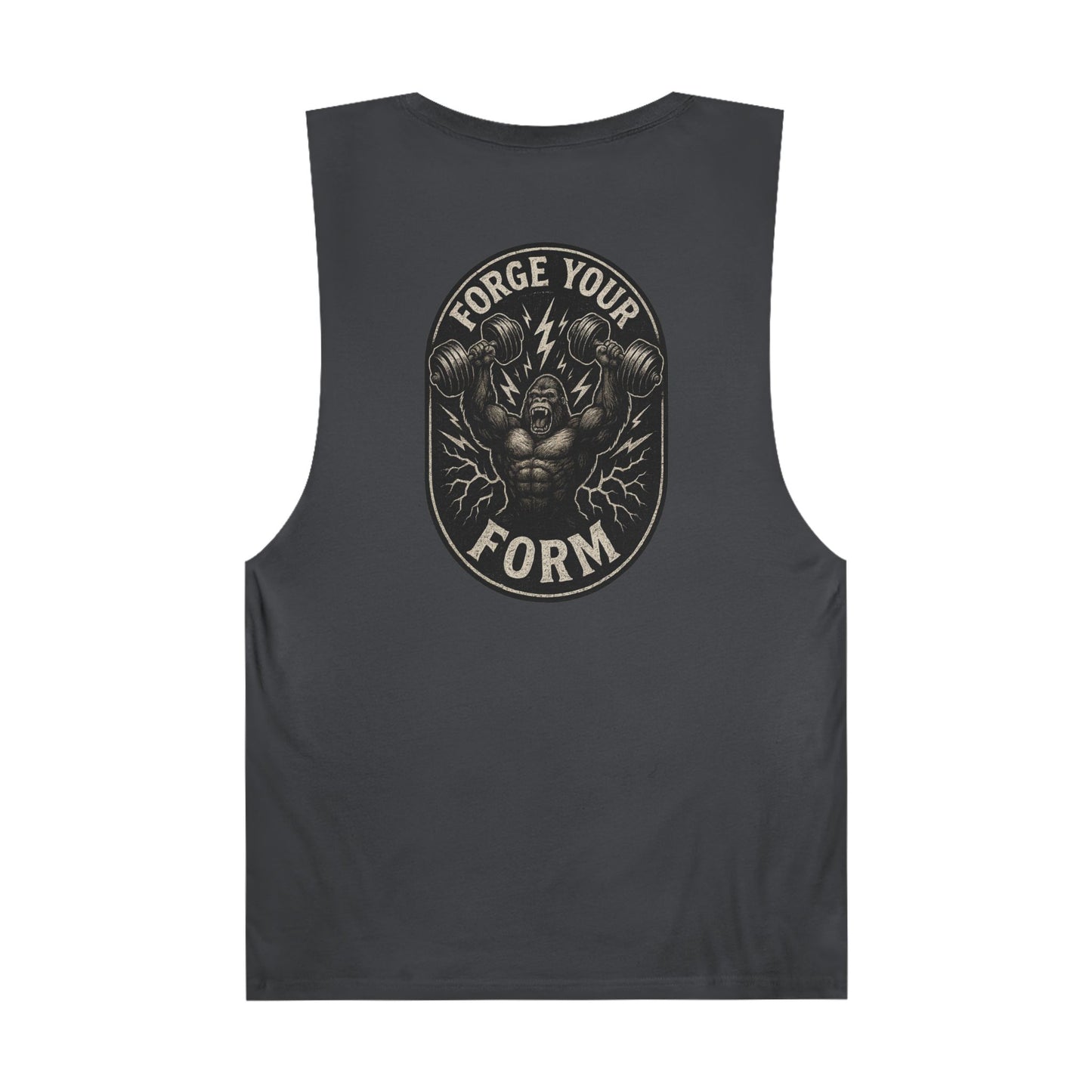 Grit Forge Athletics Tank - "Forge Your Form" Motivational Fitness Tank Top