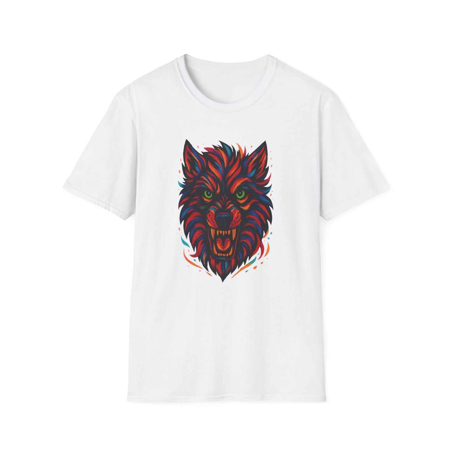 Colorful Werewolf Graphic Halloween Tee-Shirt