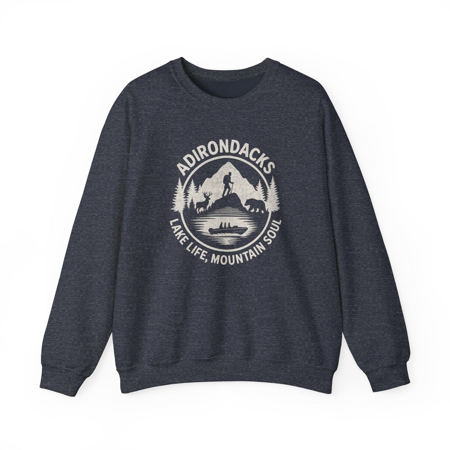 Cozy Adirondack Adventure Sweatshirt - "Lake Life, Mountain Soul"