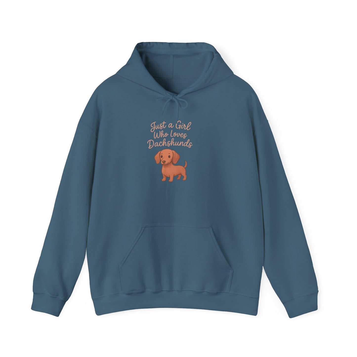 Dachshund Lover Cozy Hoodie - "Just a Girl Who Loves Dachshunds"