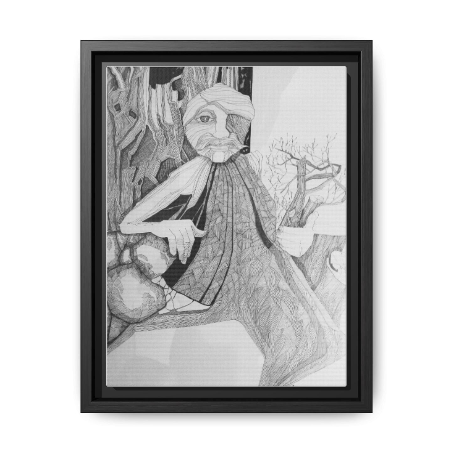Authentic 1960s Creative Pen and Ink Artwork - "Entmoot"