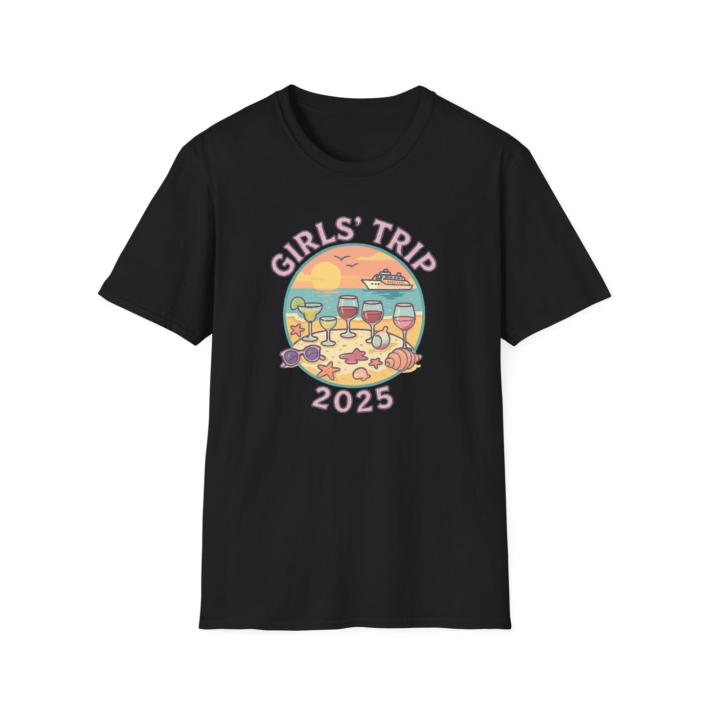 Girls' Trip 2025 Beach Vacation Softstyle Tee-Shirt