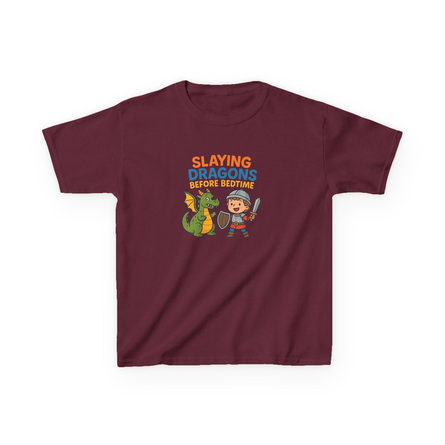 KIDS' "Slaying Dragons Before Bedtime" Fun and Adventurous T-Shirt