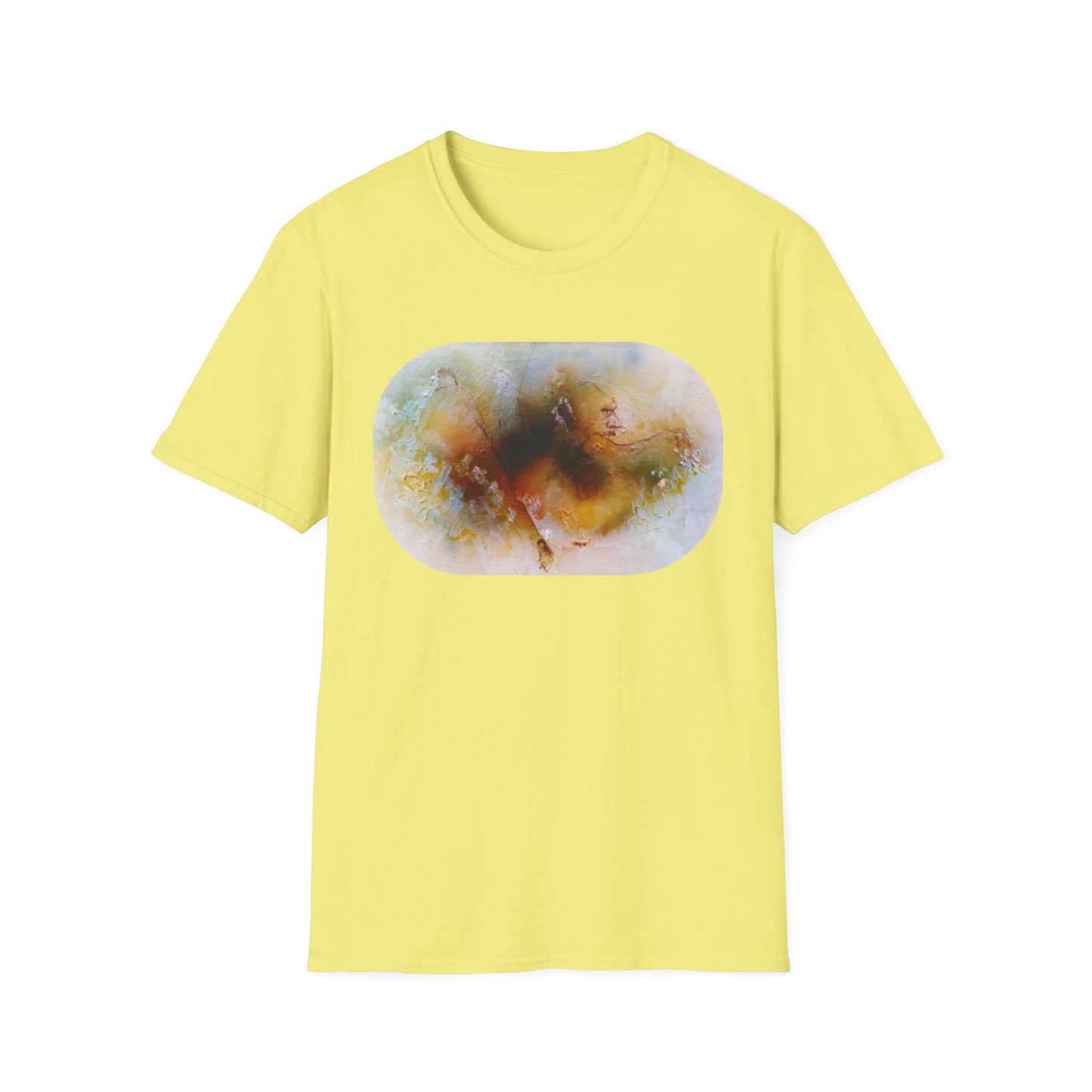 Vibrant Abstract 1960s Painting Print Tee - "Fall of Olympus"