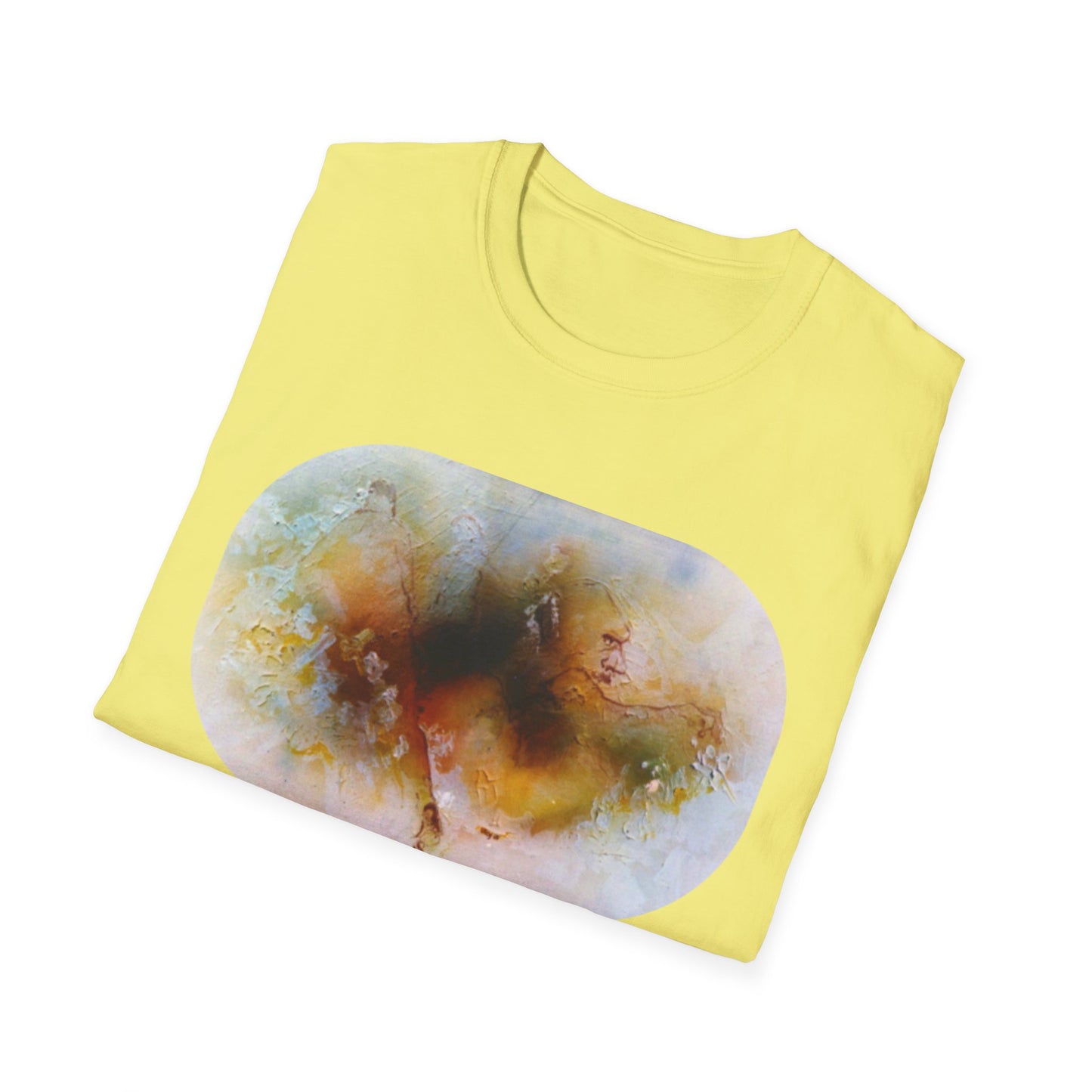 Vibrant Abstract 1960s Painting Print Tee - "Fall of Olympus"