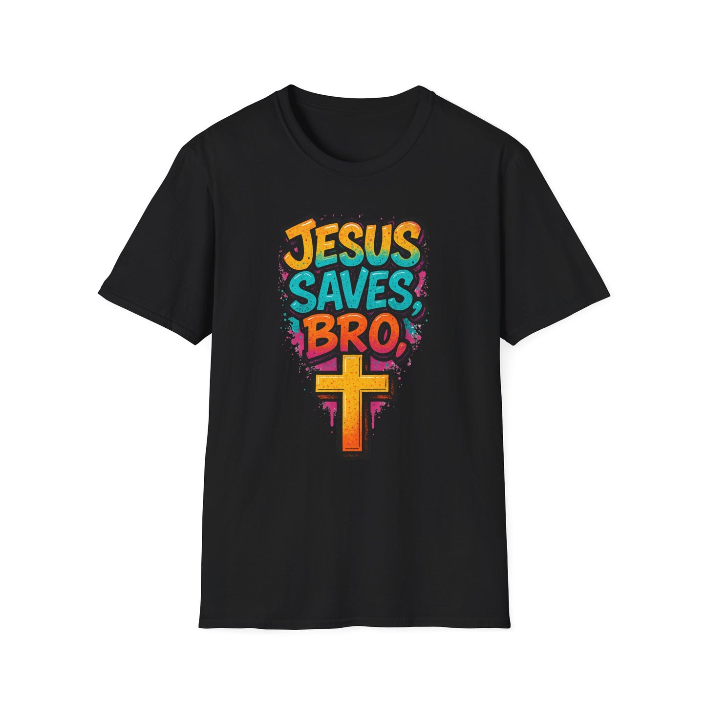 Jesus Saves, Bro Graphic Softstyle Tee-Shirt