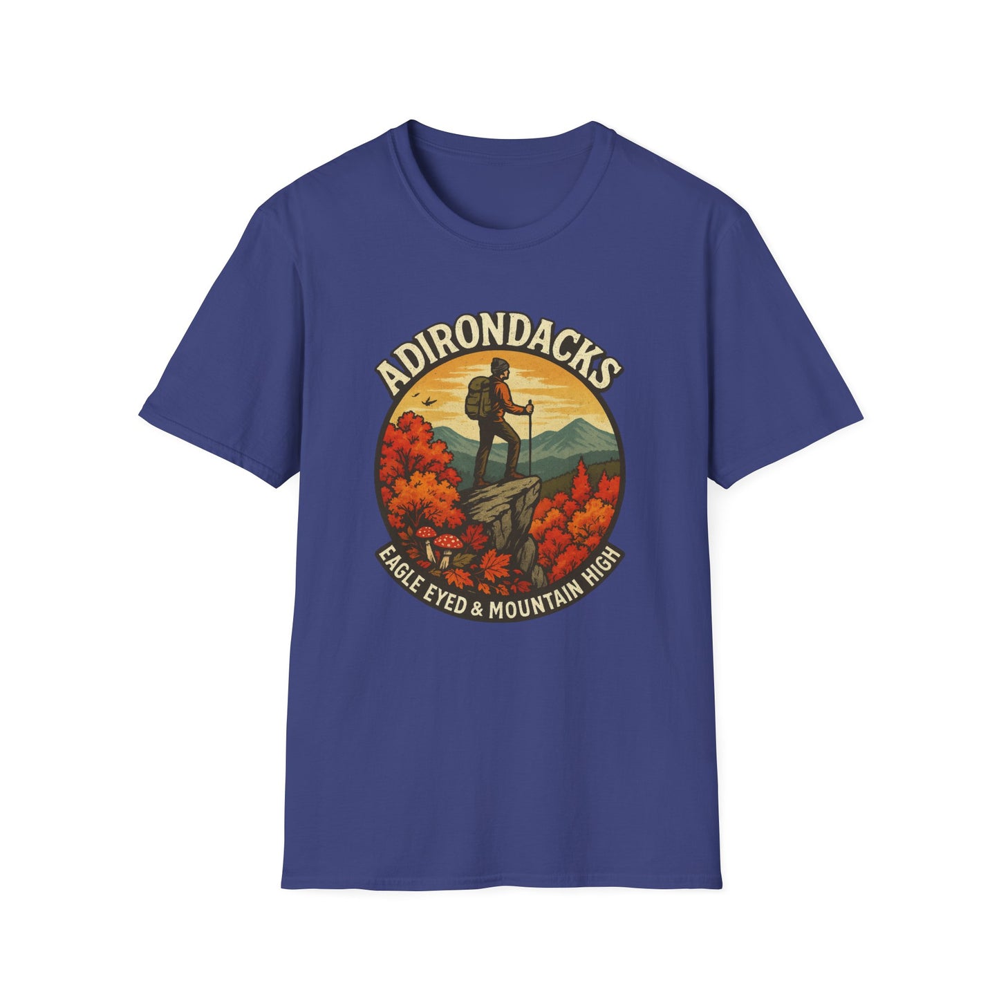 Adirondack Adventure Softstyle Hiking Tee - "Eagle Eyed & Mountain High"