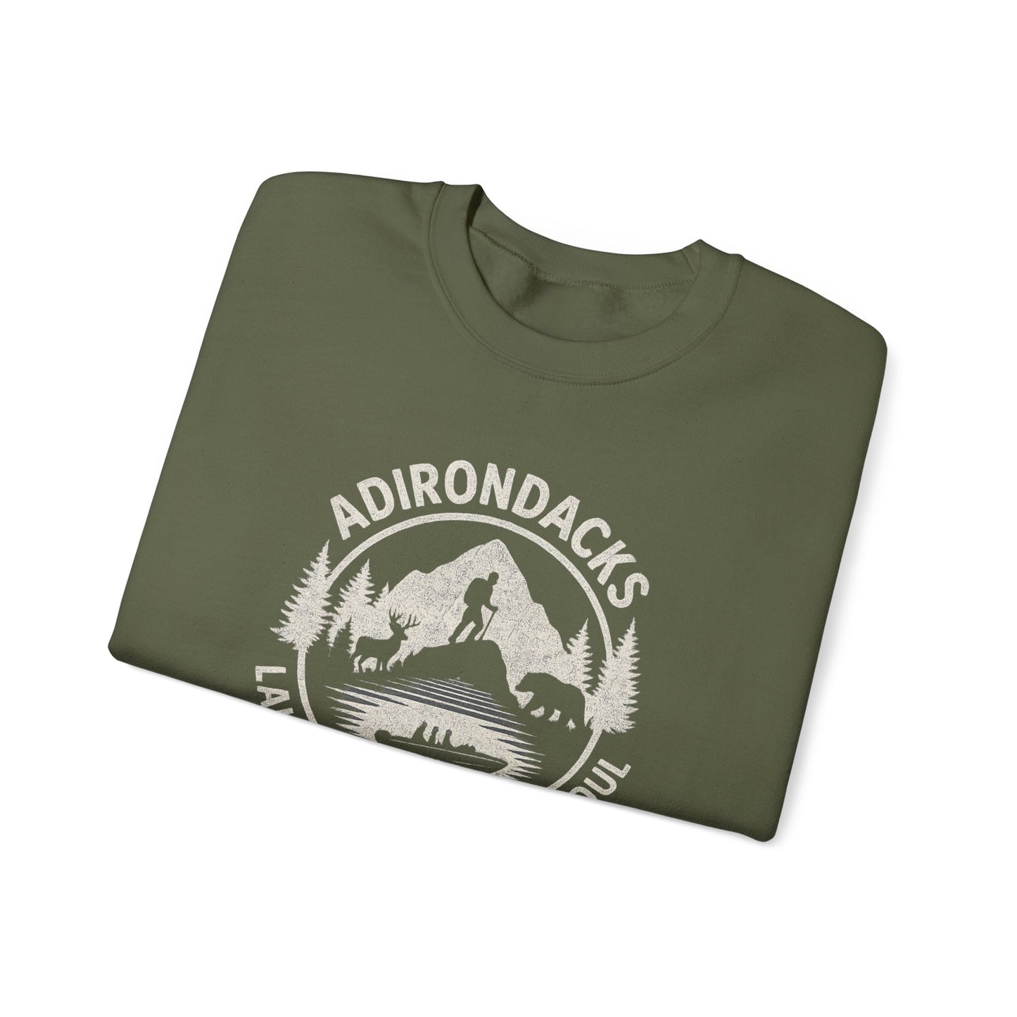 Cozy Adirondack Adventure Sweatshirt - "Lake Life, Mountain Soul"