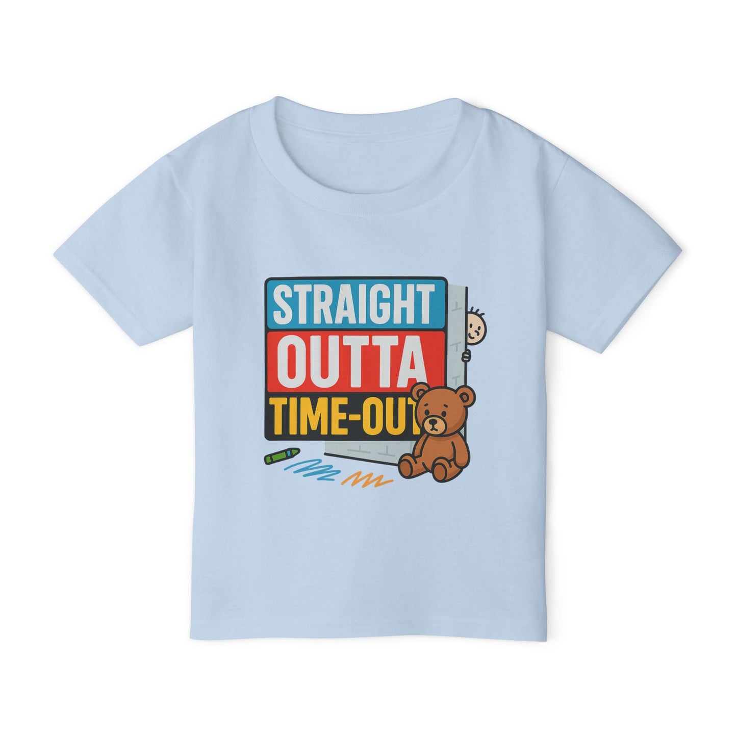 TODDLER's T "Straight Outta Time-Out" Comedic Tee-Shirt