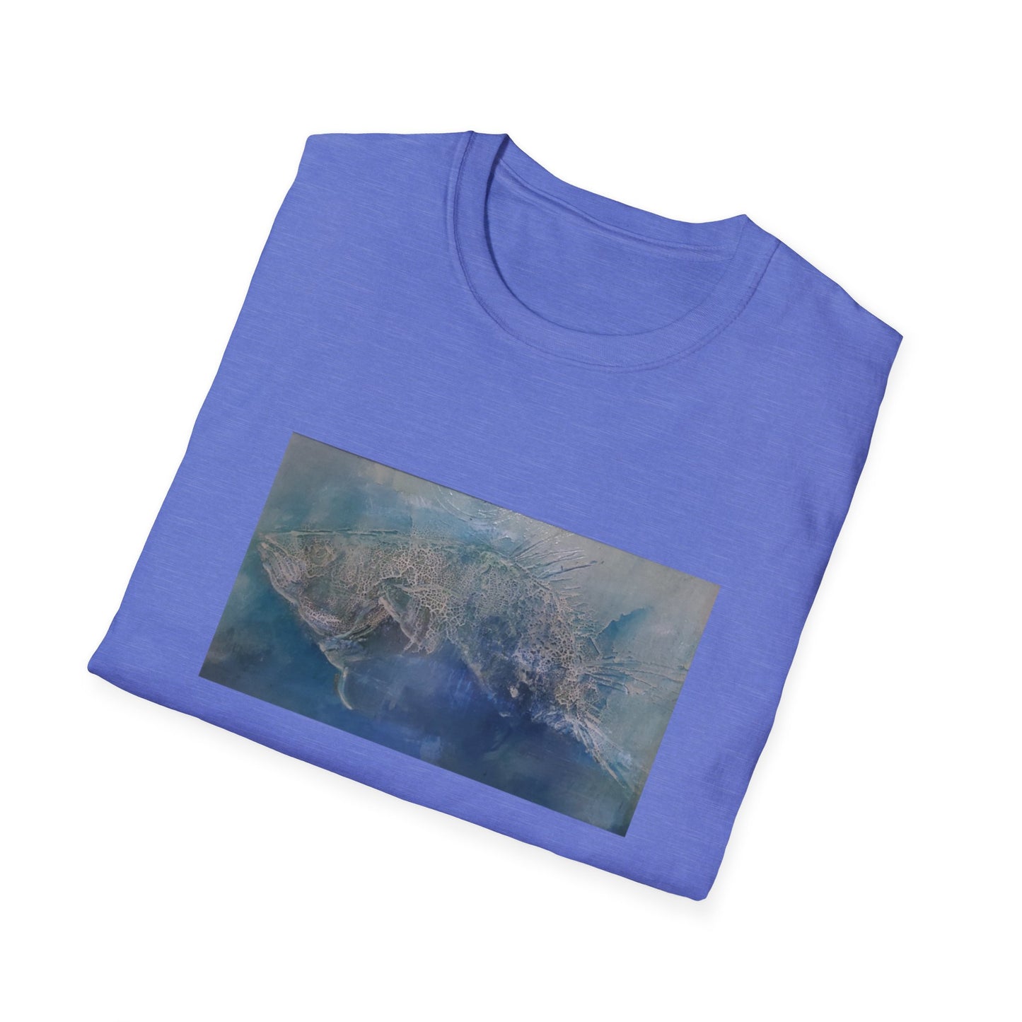Ocean Impressionistic Fish Authentic Art Tee Shirt - "Nature's Wrath"