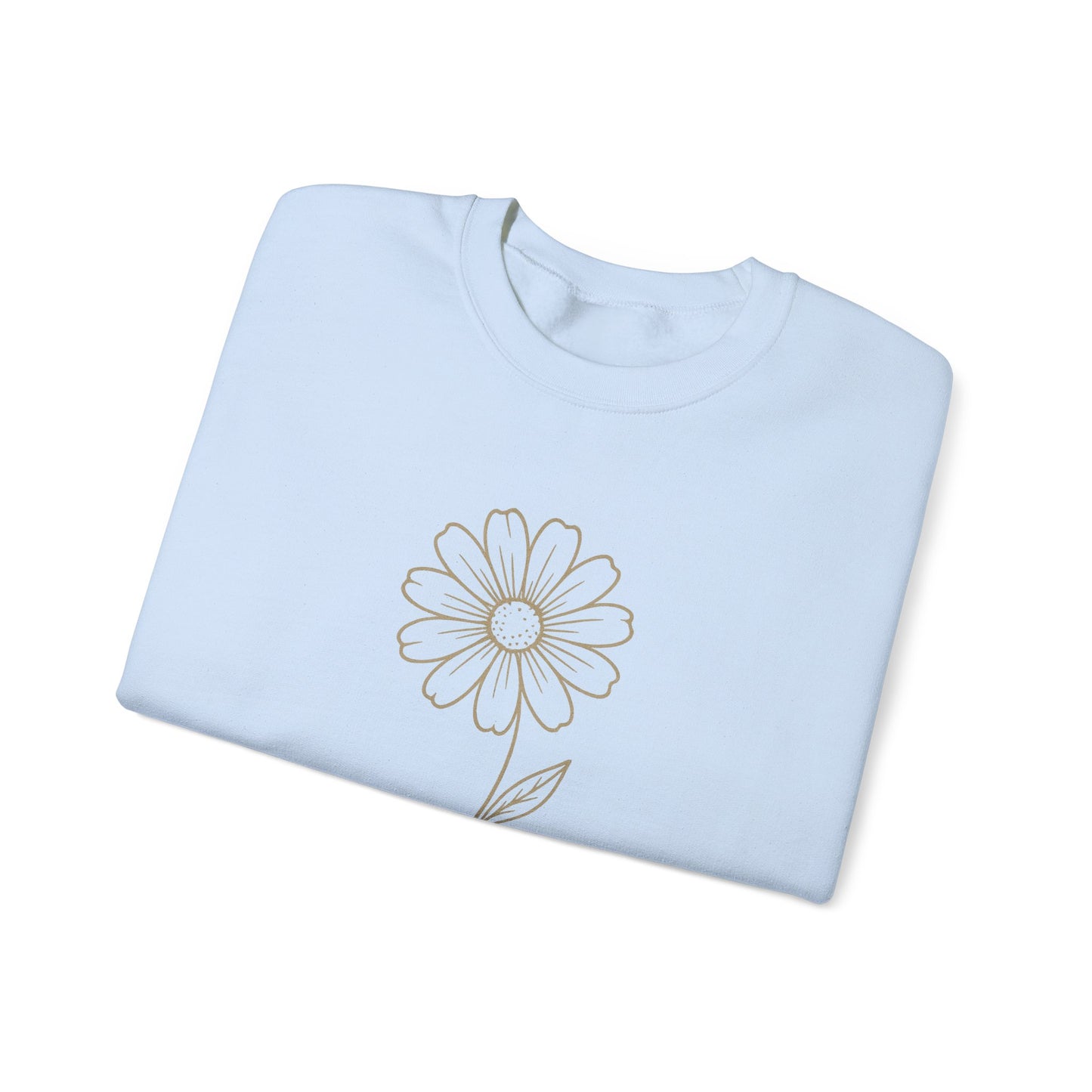 Breathe Floral Relaxed Fit Inspirational Crewneck Sweatshirt