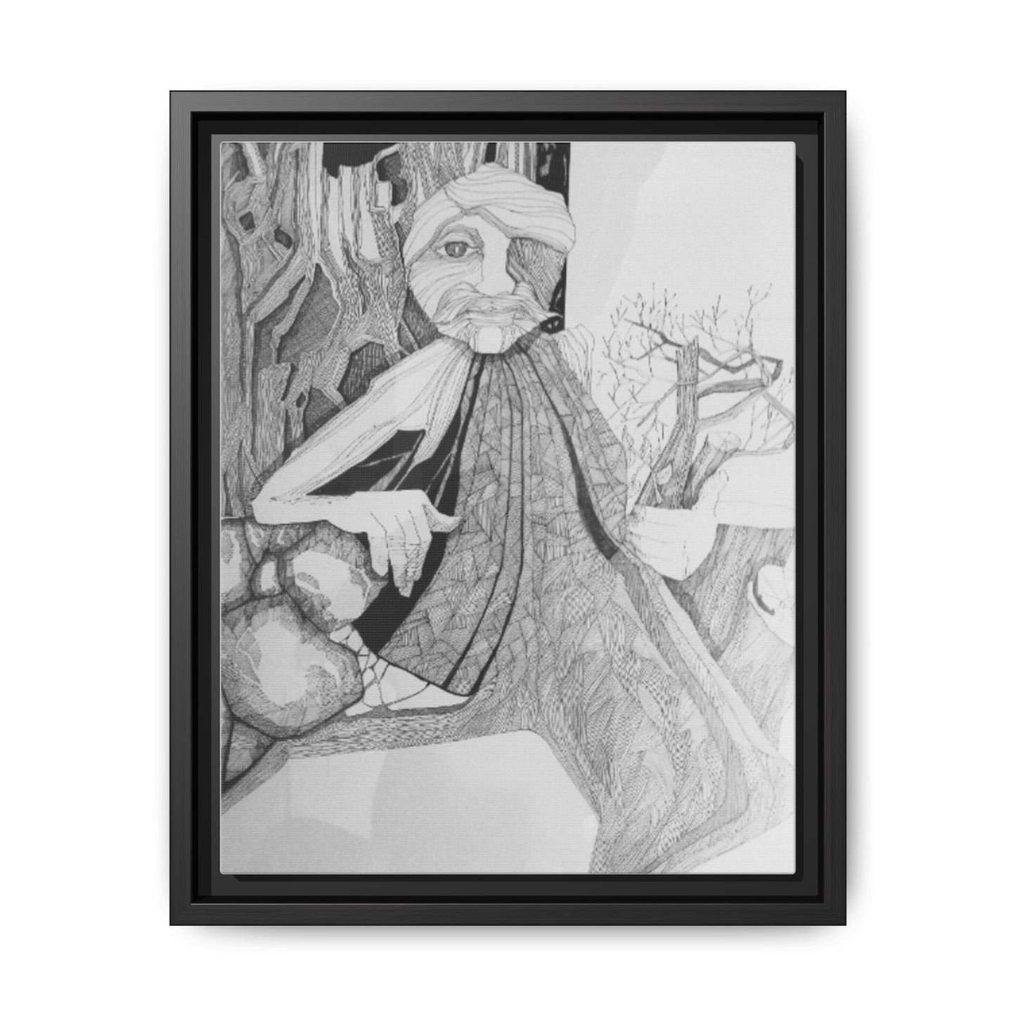 Authentic 1960s Creative Pen and Ink Artwork - "Entmoot"